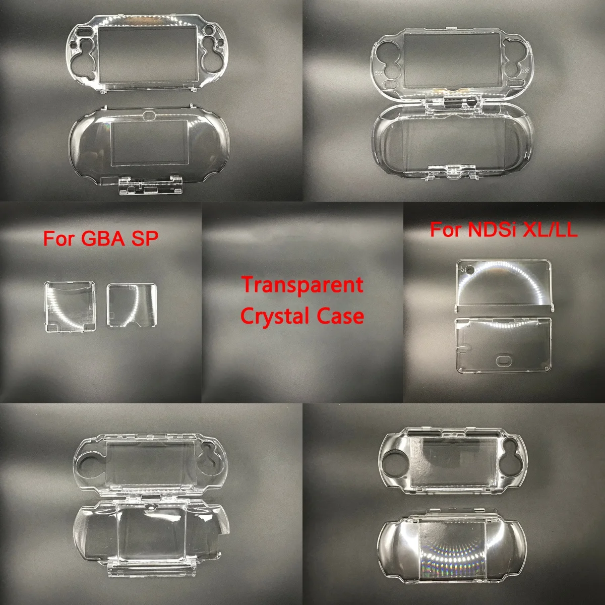 Leichte, starre, durchsichtige, schützende Hartschalenhülle aus Kunststoff für die Nintendo 3DS/New 3DS XL/NDSL/NDSi-Spielkonsole