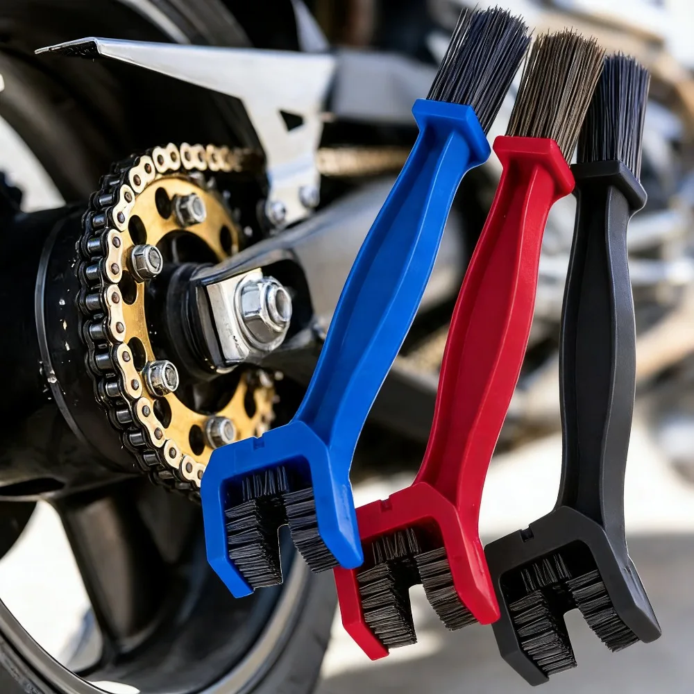 Zahnrad-Detailbürste Motorrad-Kettenbürste Reiniger aus Kunststoff Ohne Entfernung für Fahrrad- und E-Bike-Wartung Image
