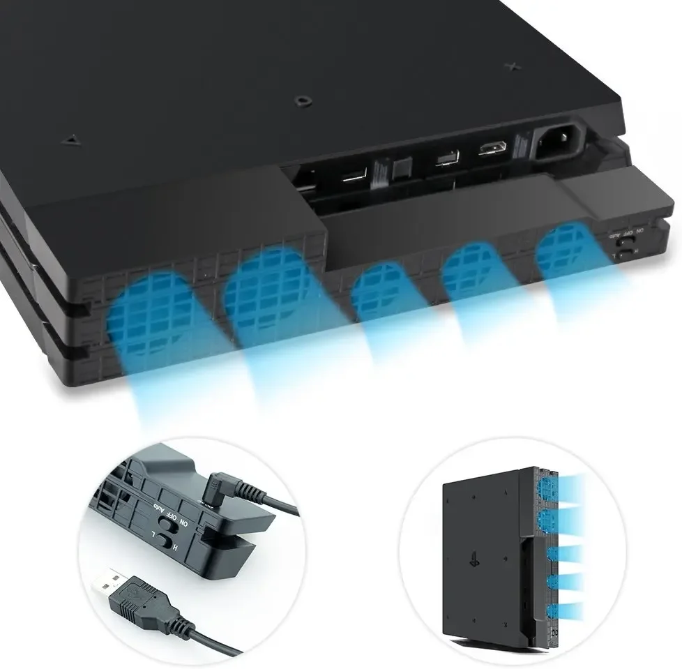 Lüfter Kühler DC 5 V Für Sony PS4 Pro Slim Spielkonsole Playstation Play Station PS 4 Kühlschrank USB ventilator Tragbare