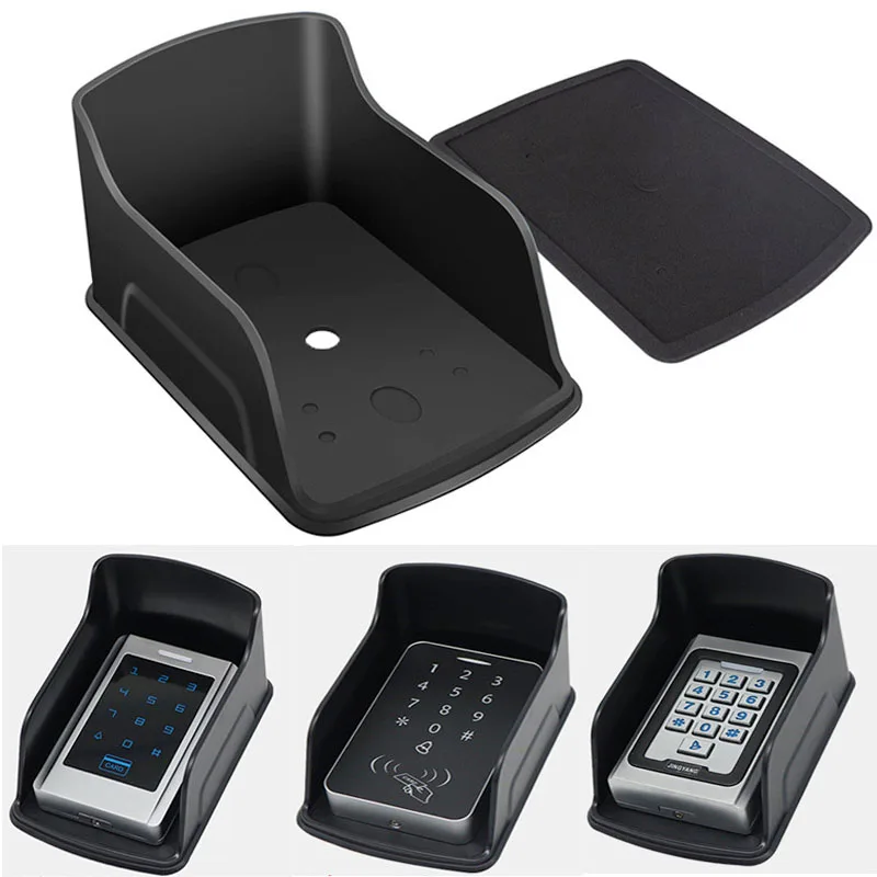Wasserdichte Regenhülle aus Kunststoff für Zugangskontroll-Tastatur, Controller, Schalter, regensichere Sonnenschutzschale, Schwarz Image