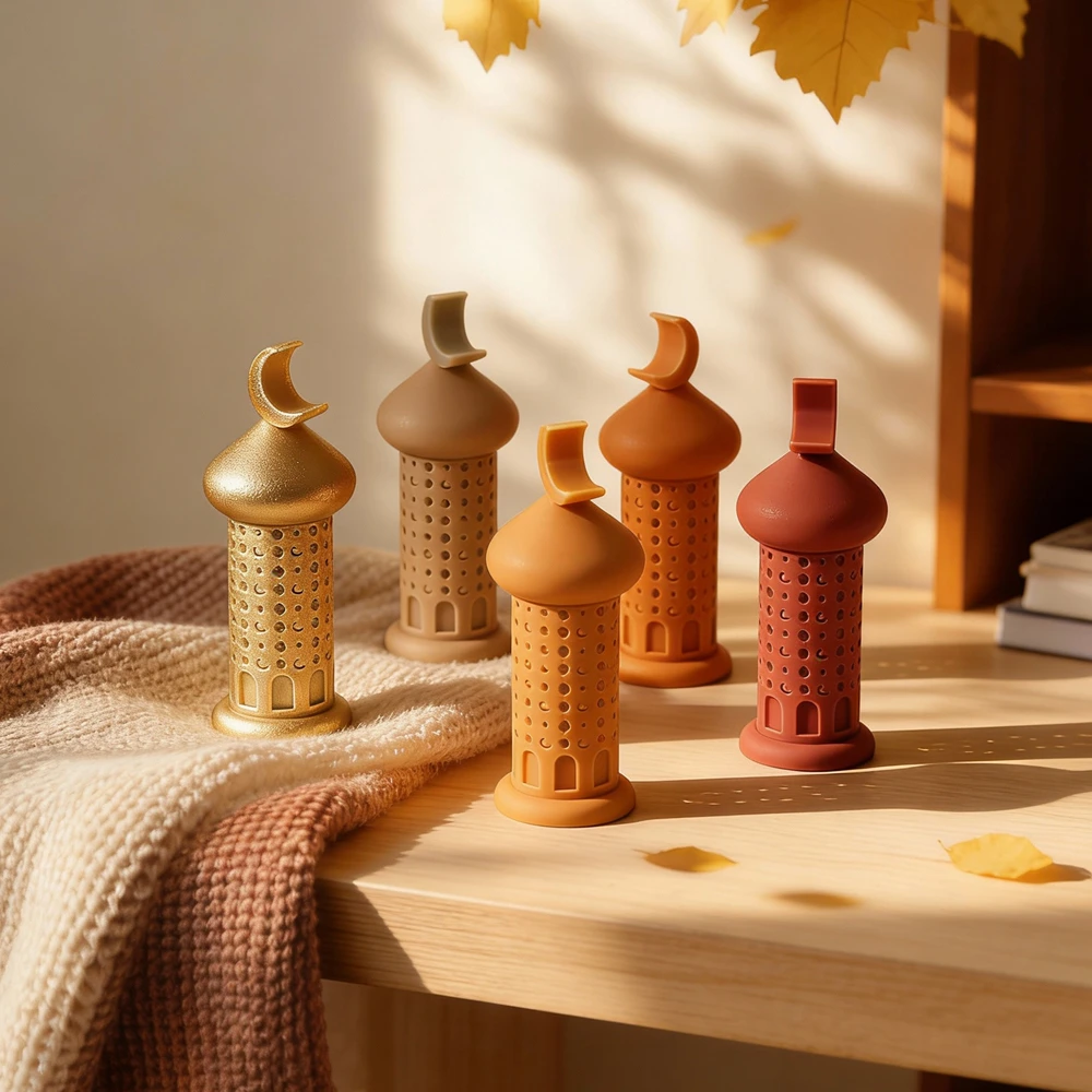 Sterne Mond Ramadan Kareem Dekor Kerze Silikon Form Soja Wachs Form Eid Mubarak Ramadan Dekor Islamischen Muslimischen Säule Kerze Form Image