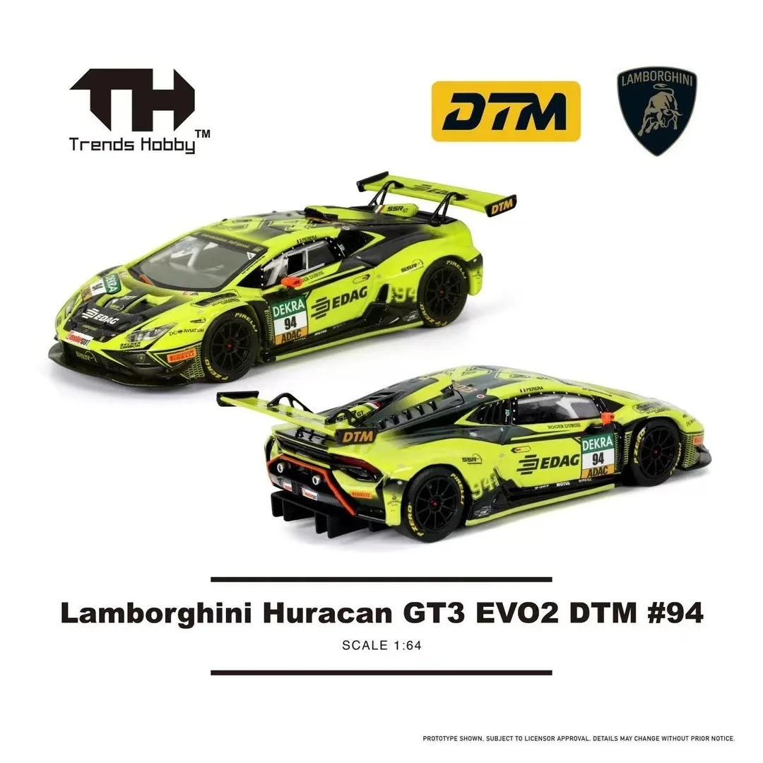 Trends Hobby 1:64 Lamborghini GT3 EVO2 DTM Porsche Taycan Turbo GT Legierung Druckguss-Automodell Sammlerstück Geschenk