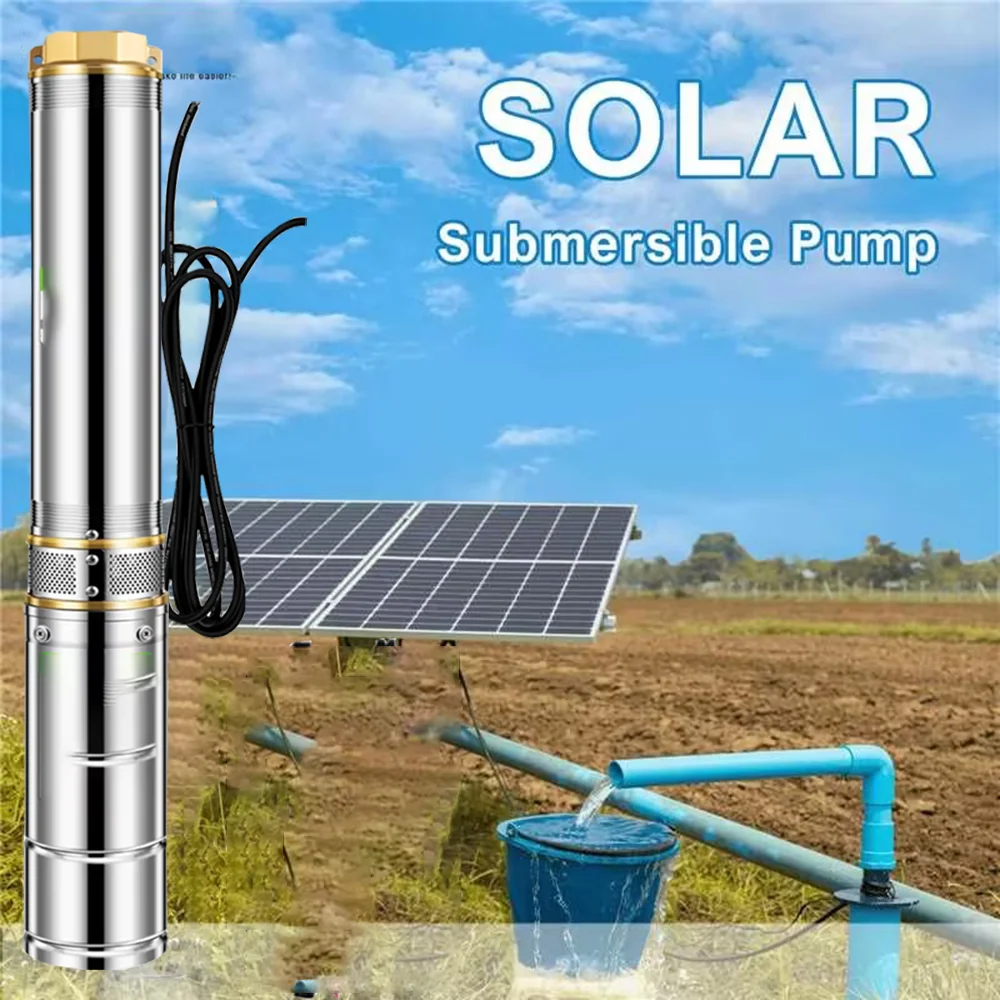 370w dc24v 750w dc48v 4000l pro Stunde Hochwertige Solar-Tauch brunnen pumpe mit eingebauter MPP-Funktion Solar-Tiefbrunnen pumpe Image