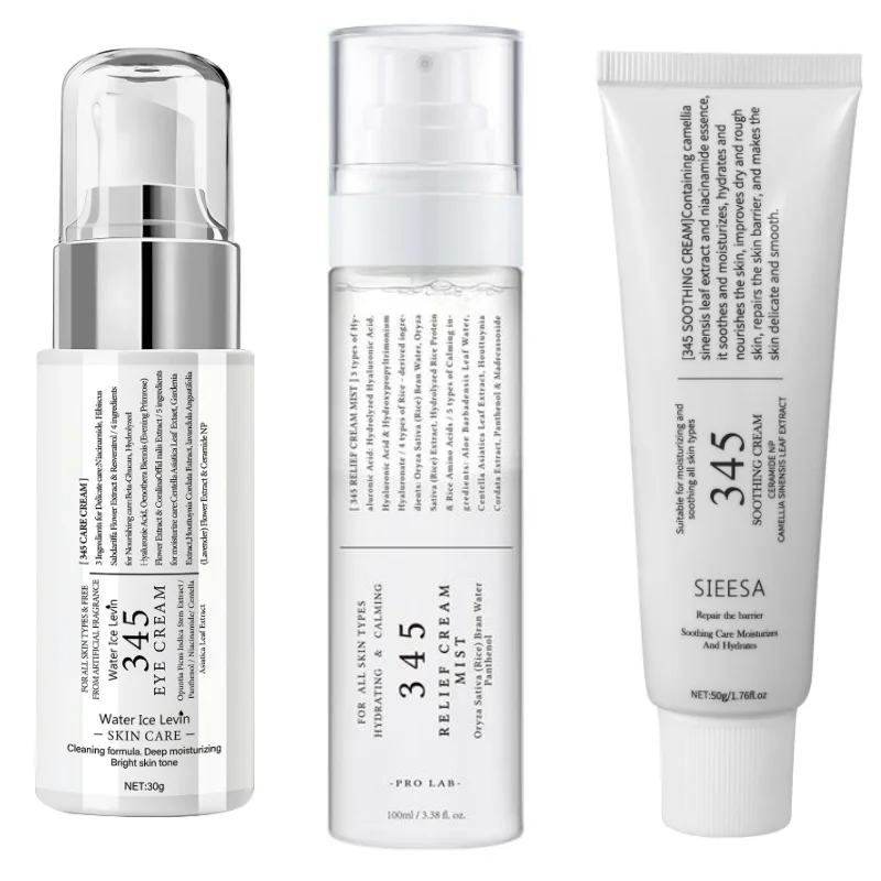 345 Relief Gesichtscreme Blemish Care Pdrn Niacinamid Relief Mist Feuchtigkeit Trockene Haut Beruhigende und straffende Augencreme-Erholungsset Image