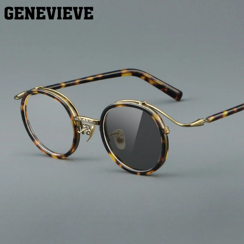 GENEVIEVE Neuer Stil Retro Personalisiertes Design Anti-Blaulicht Photochrome Lesebrille Anpassbare Sehstärke MOP3 Image