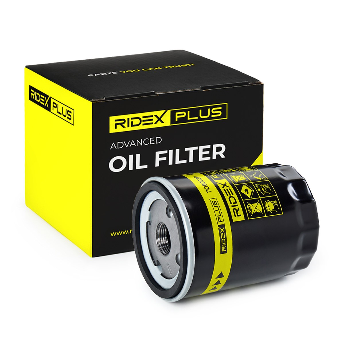 RIDEX PLUS Ölfilter MERCEDES-BENZ,RENAULT,FIAT 7O0003P 71771762,1109AR,5973298 Motorölfilter,Filter für Öl 5017814,5889211,5973928,5016954,5495622 Image