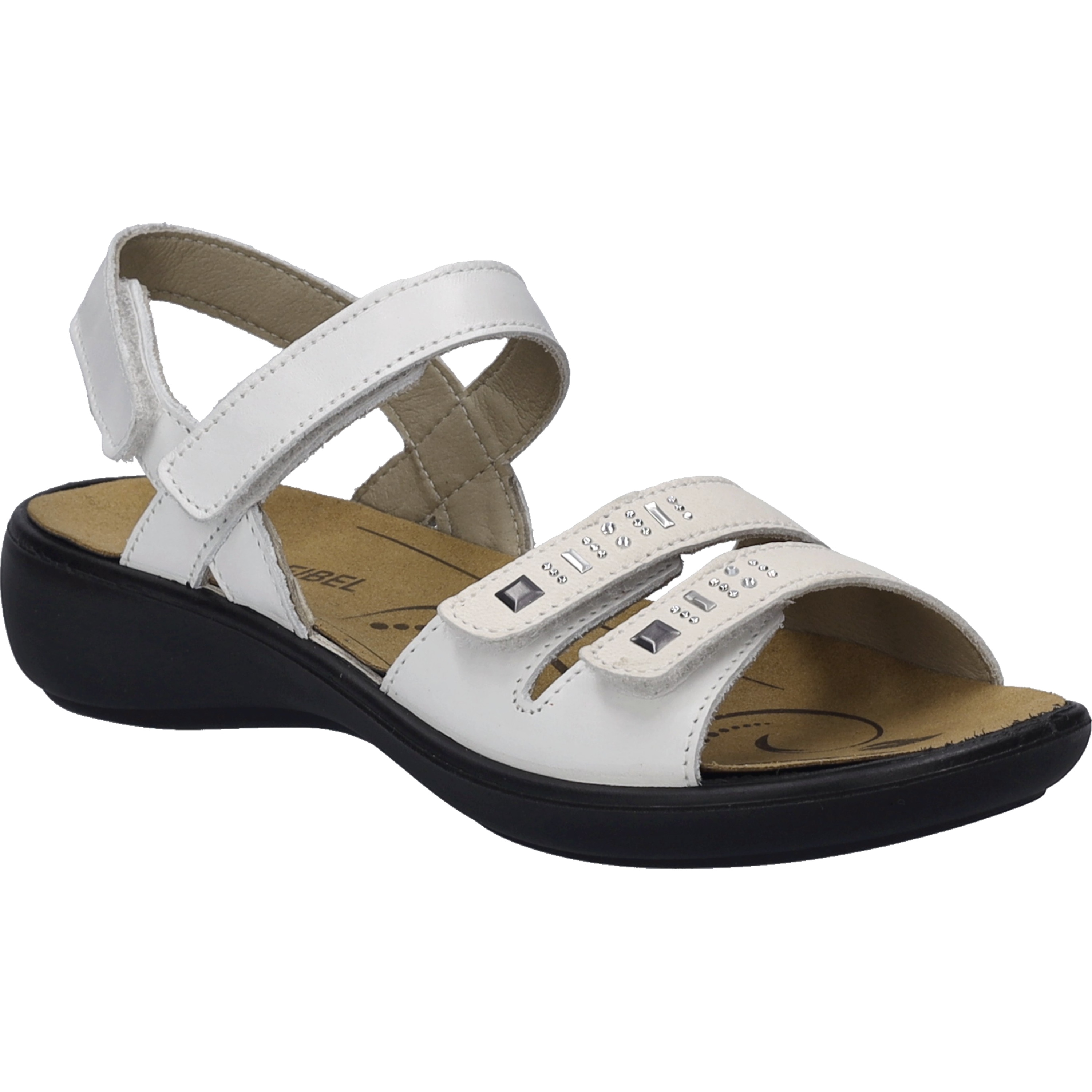 Sandale JOSEF SEIBEL "Ibiza 86, weiss", Damen, Gr. 43, weiß, Obermaterial: 100% Rindsleder Leather cow., Schuhe Sandale