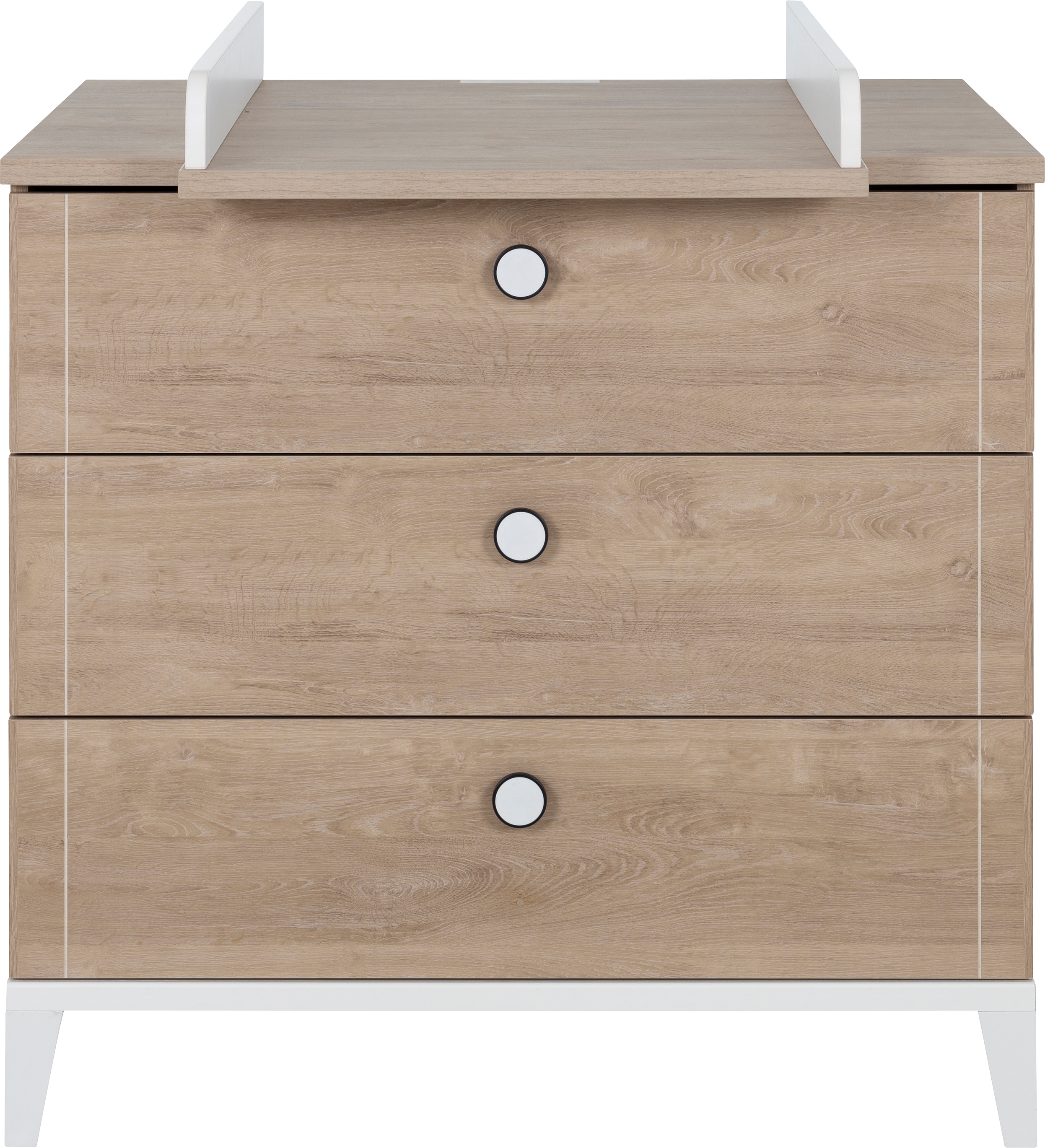 Wickelkommode GALIPETTE "Marcel", braun (eiche blond, eiche blond), B:95cm H:91cm T:46cm, Holzwerkstoff, Wickelkommoden, Wickelkommode, Komplette Wickelkommode