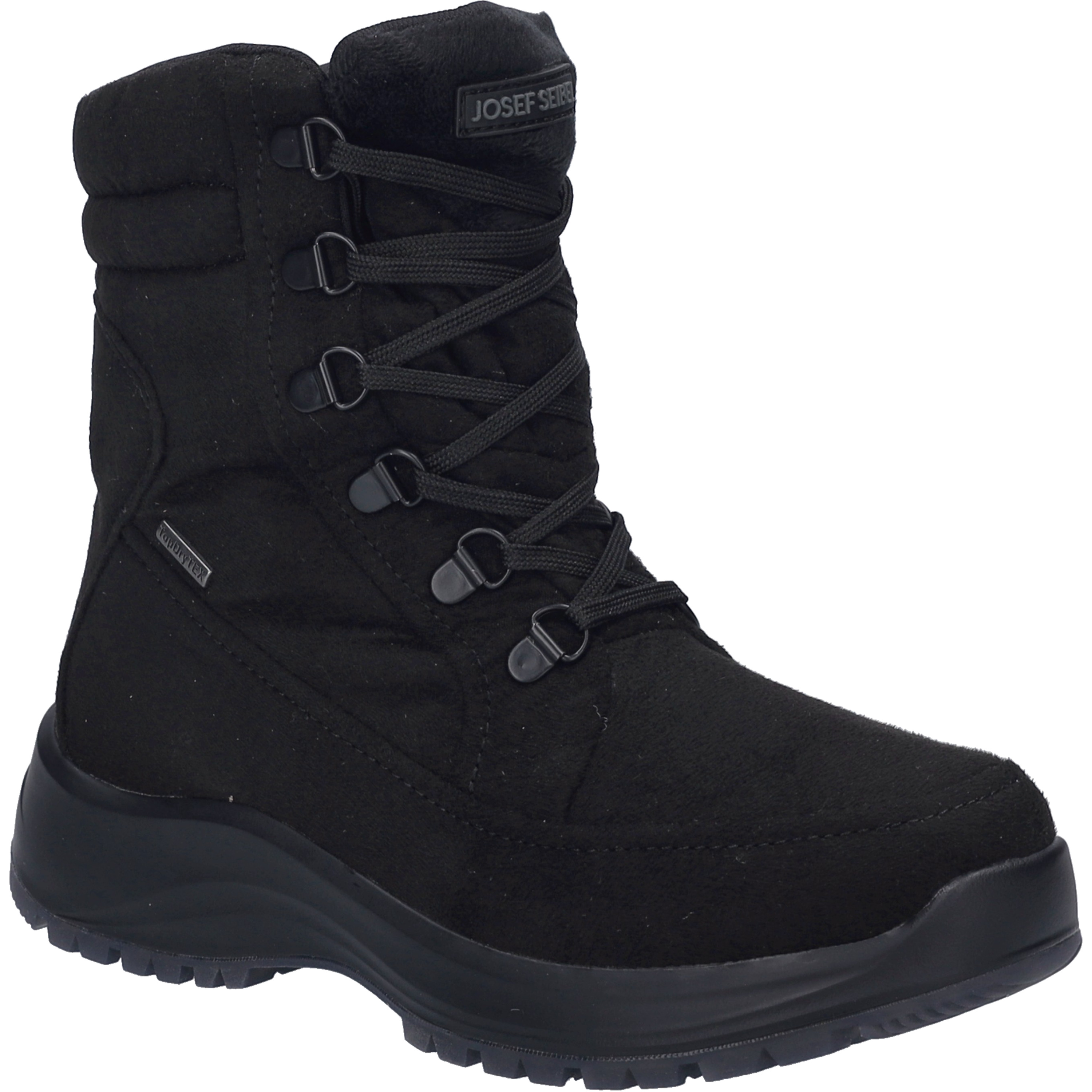 Stiefel JOSEF SEIBEL "Colorado 51, schwarz", Damen, Gr. 44, schwarz, Obermaterial: 100% Textilmaterial TEXMAT., Schuhe Stiefel