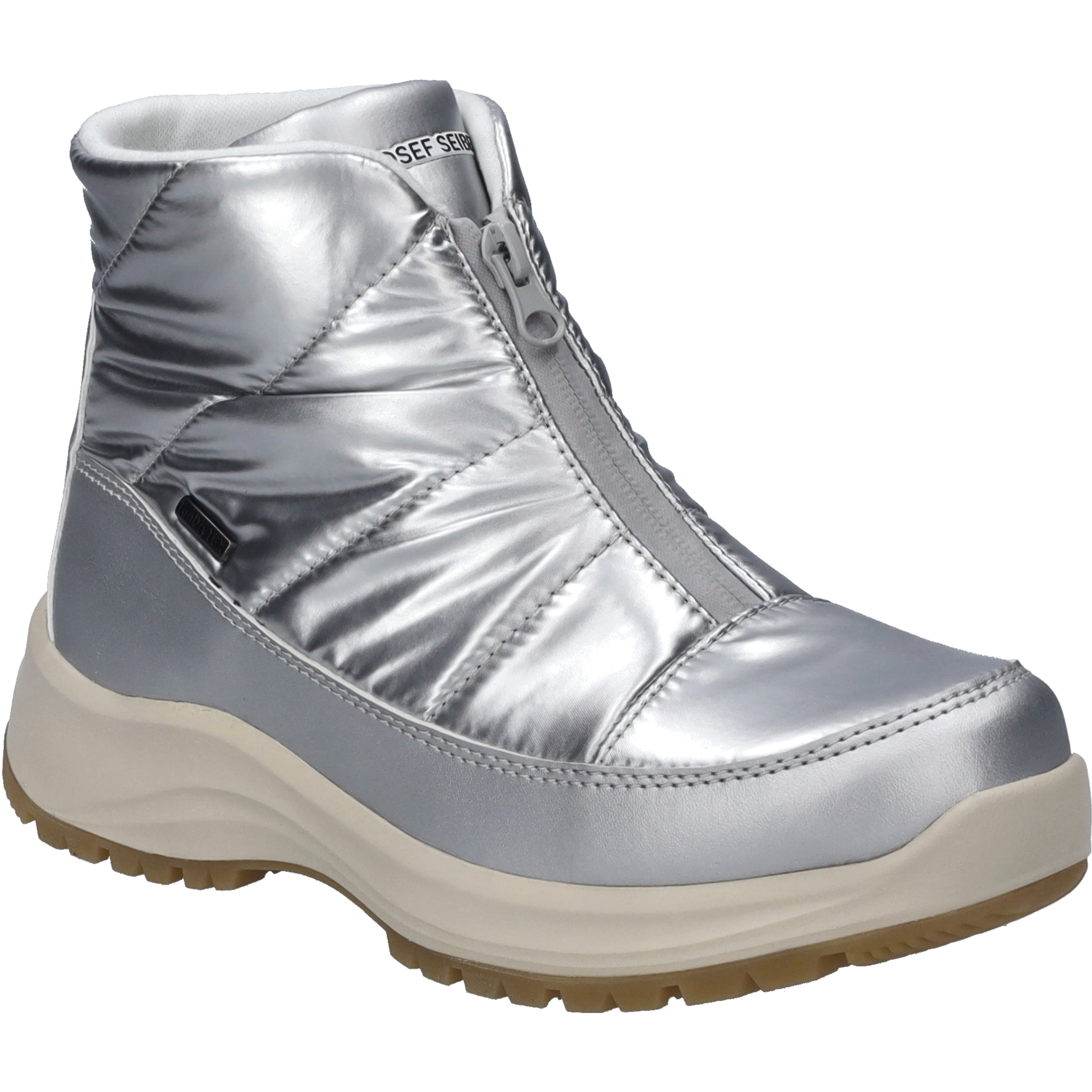 Stiefelette JOSEF SEIBEL "Colorado 55, silber", Damen, Gr. 39, silber, Obermaterial: 100% Textilmaterial TEXMAT., Schuhe Stiefelette