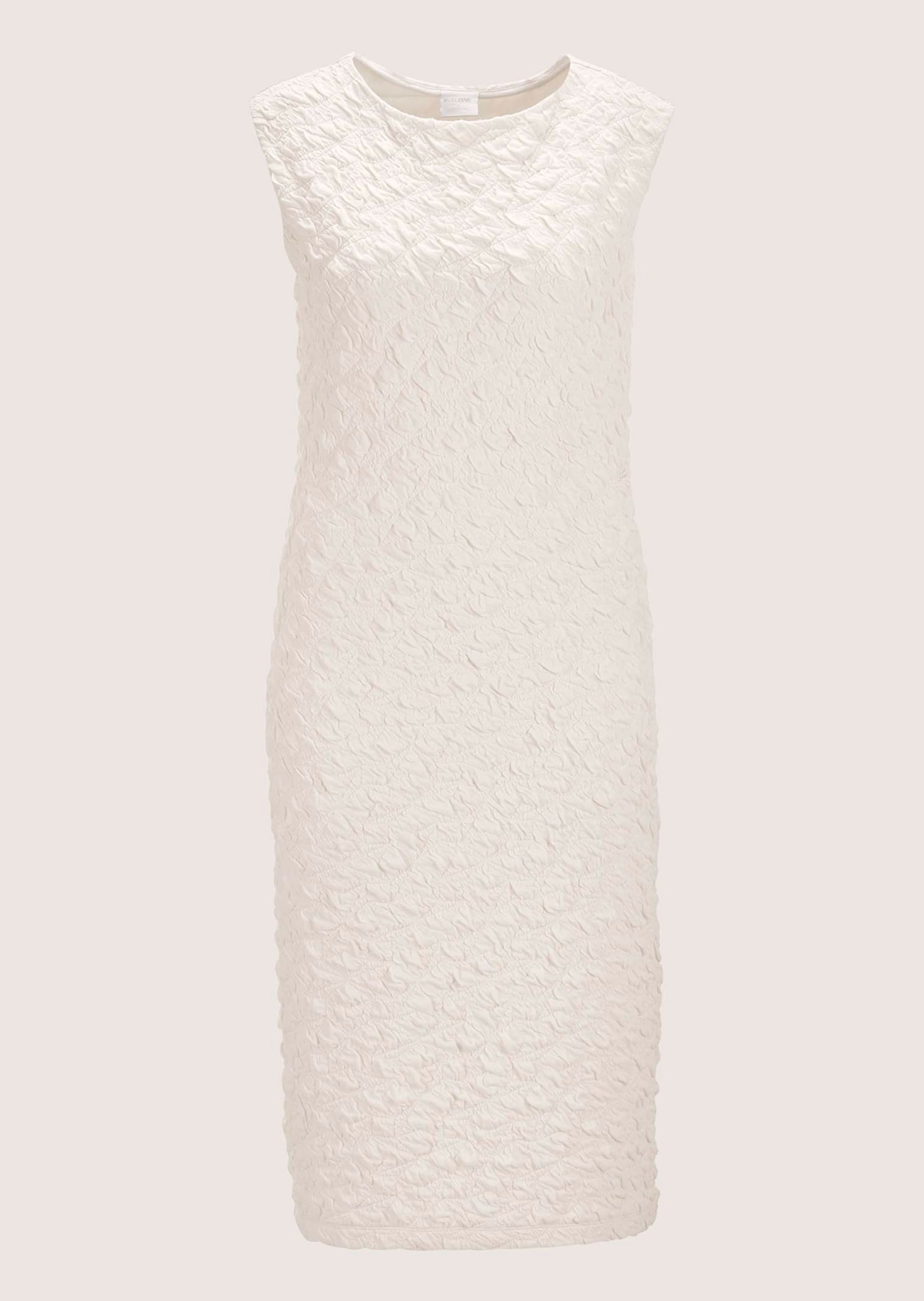 Sommerkleid MADELEINE "Etuikleid Elegantes ärmelloses Kleid mit Struktur", Damen, Gr. 38, N-Gr, grau (kiesel), Obermaterial: 98% Polyester PES. 2% Elasthan EL., Modern, normal, Kleider Sommerkleid, Struktur-Qualität