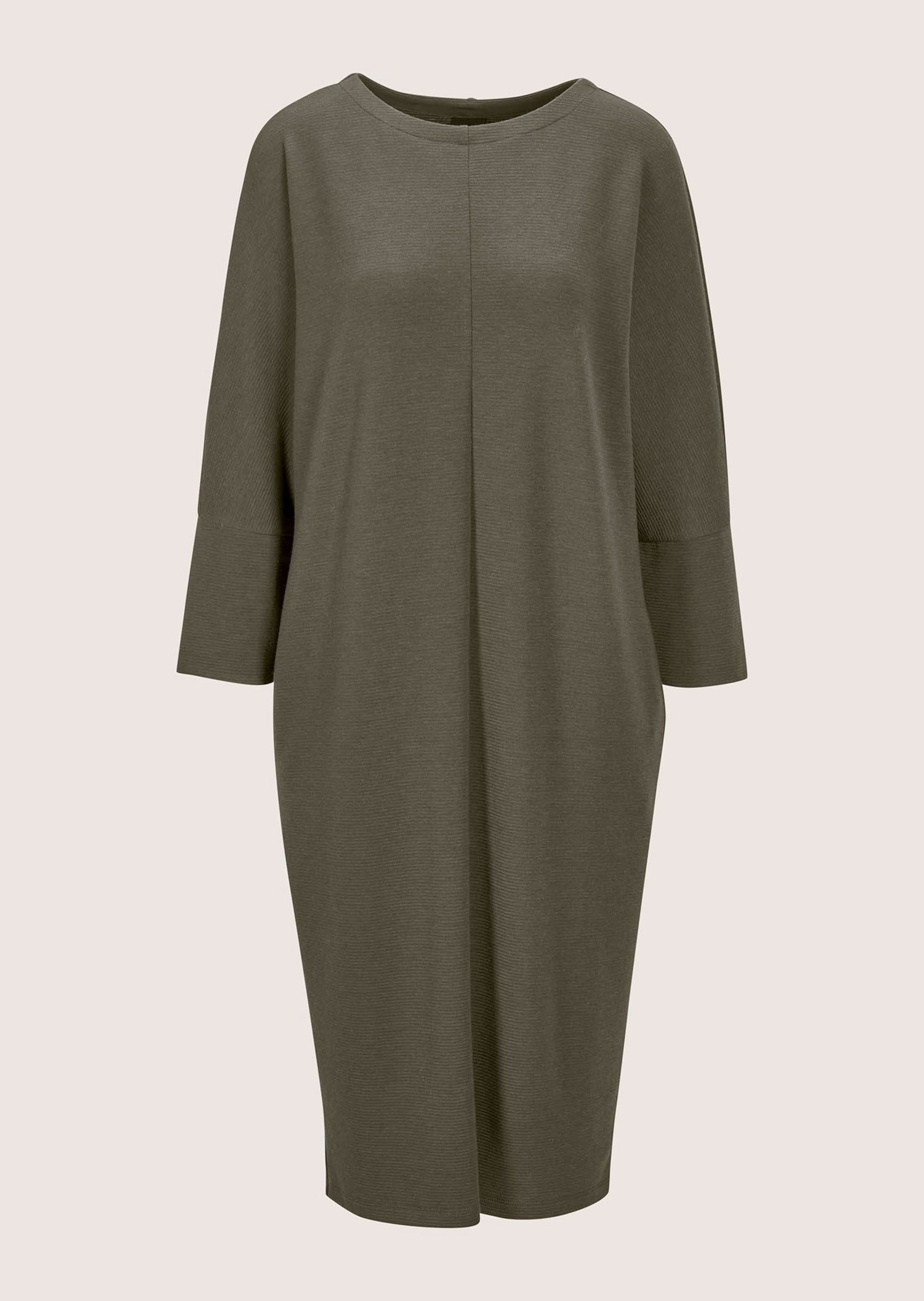 Sommerkleid MADELEINE "Kleid Elegantes Kleid mit Fledermausärmeln", Damen, Gr. 48, N-Gr, grün (khaki), Obermaterial: 75% Polyester PES. 20% Viskose CV. 5% Elasthan EL., Kleider Sommerkleid