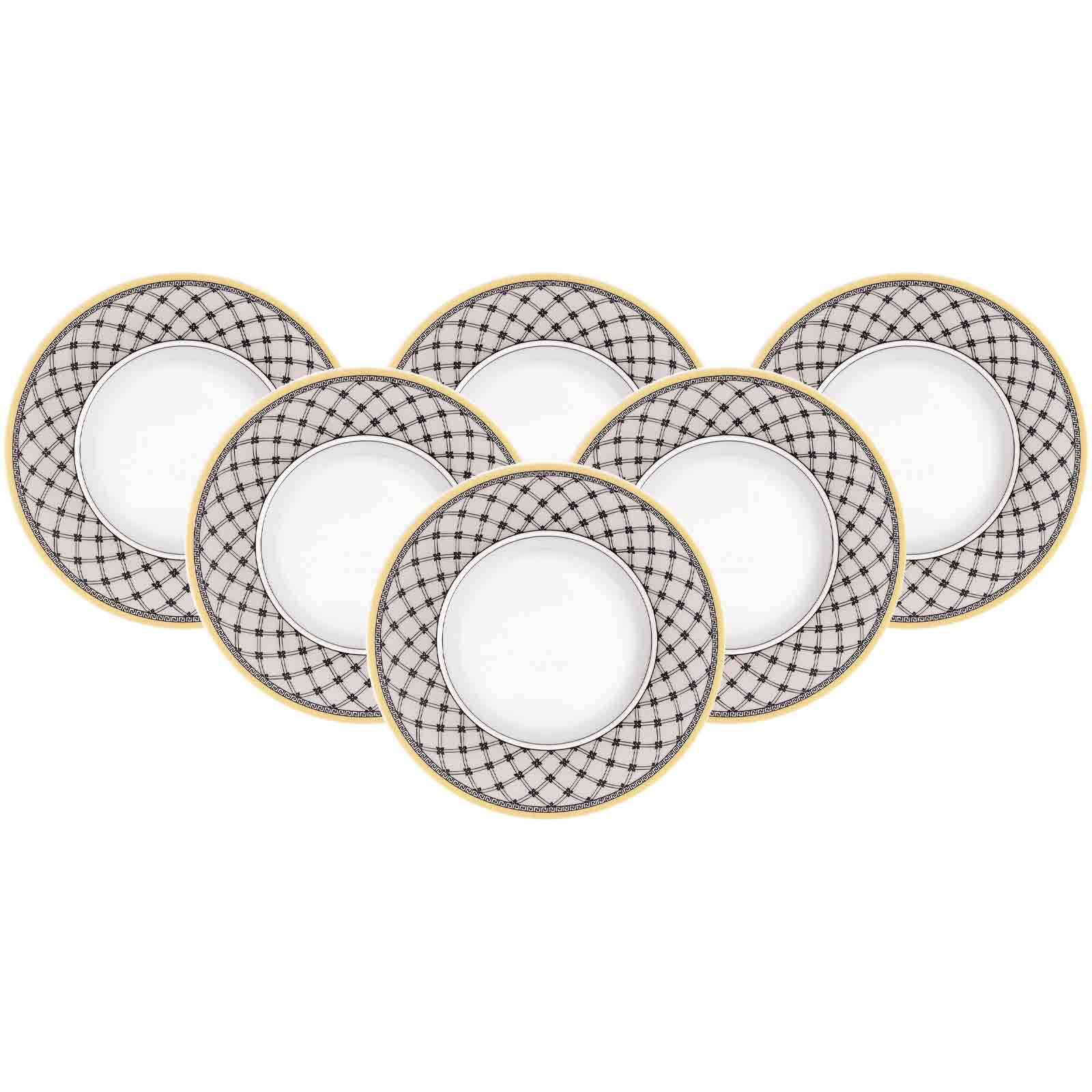 Brotteller VILLEROY & BOCH "Brotteller Audun Promenade ø 16 cm 6er Set weiß-grau-gelb", bunt (weiß, grau, gelb), Speiseteller