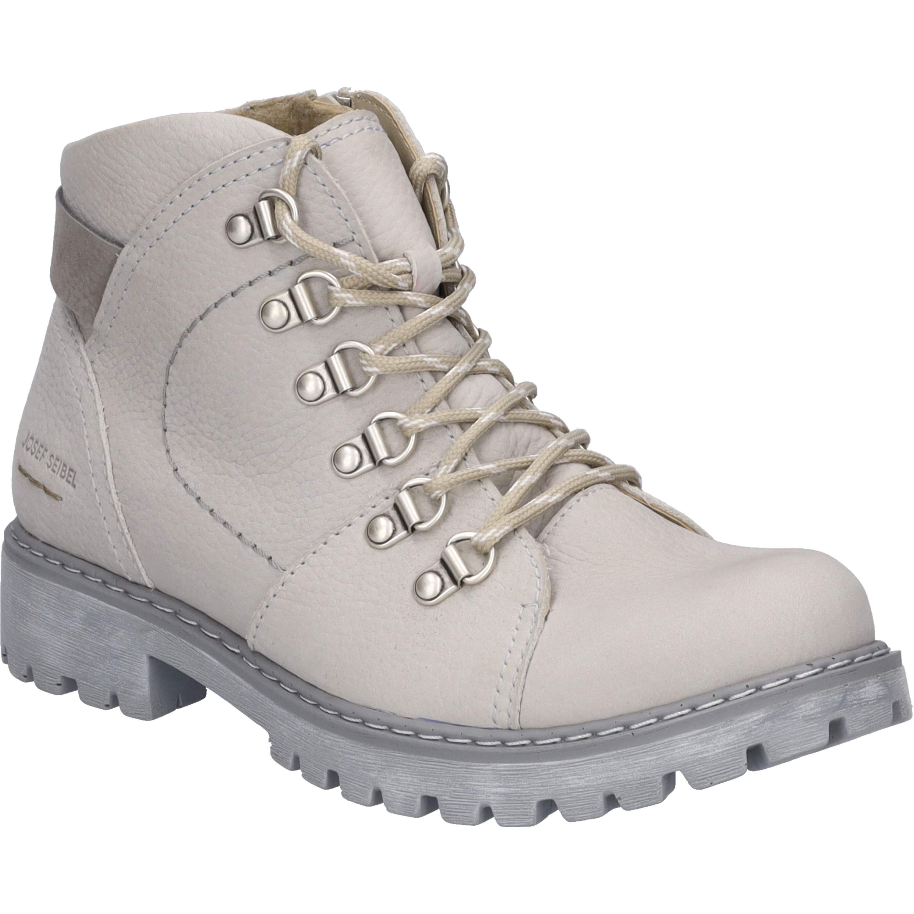 Stiefelette JOSEF SEIBEL "Marta 18, hellgrau", Damen, Gr. 40, grau (hellgrau), Obermaterial: 100% Rindsleder Leather cow., Schuhe Stiefelette