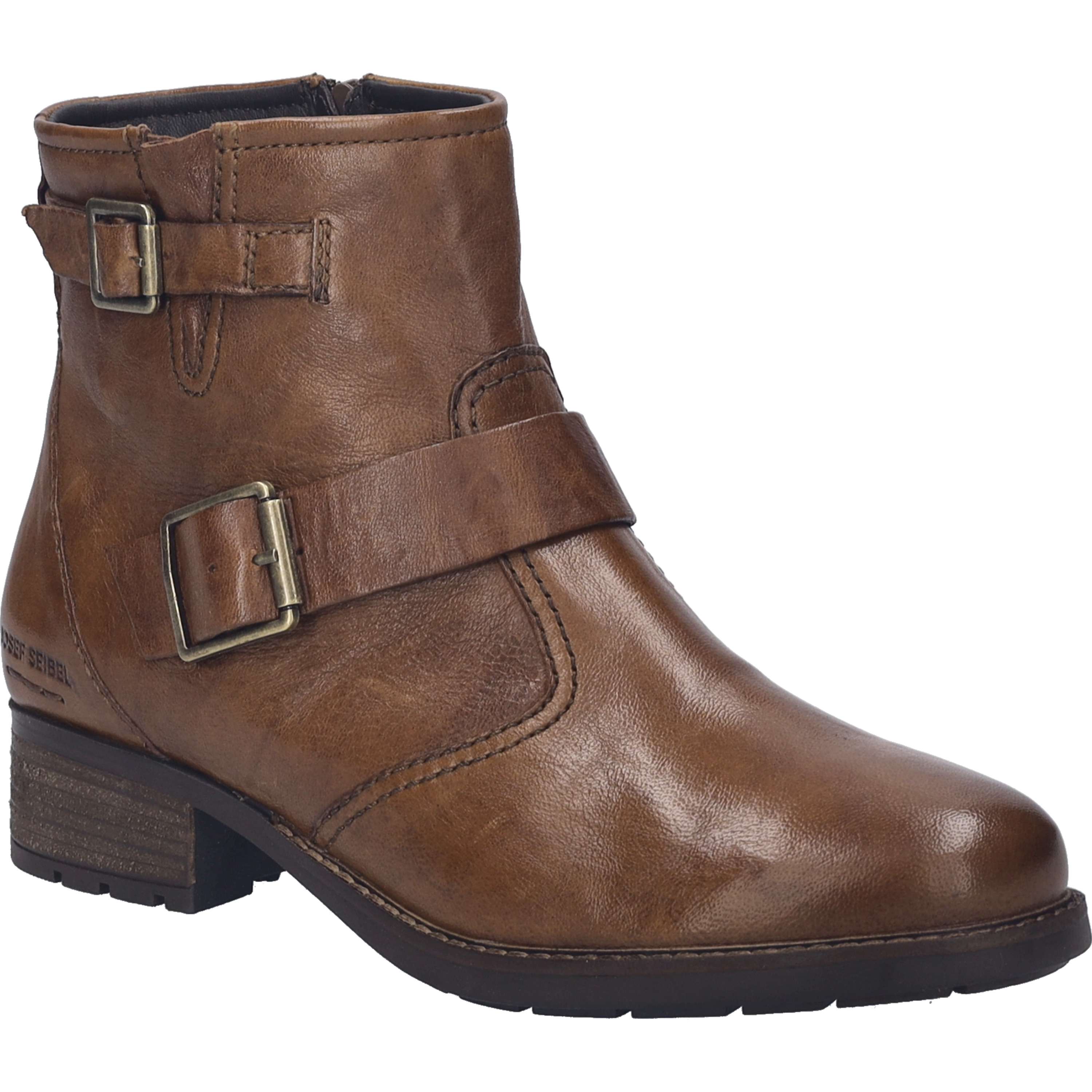 Stiefelette JOSEF SEIBEL "Kate 21, cognac", Damen, Gr. 39, braun (cognac), Obermaterial: 100% Rindsleder Leather cow., Schuhe Stiefelette