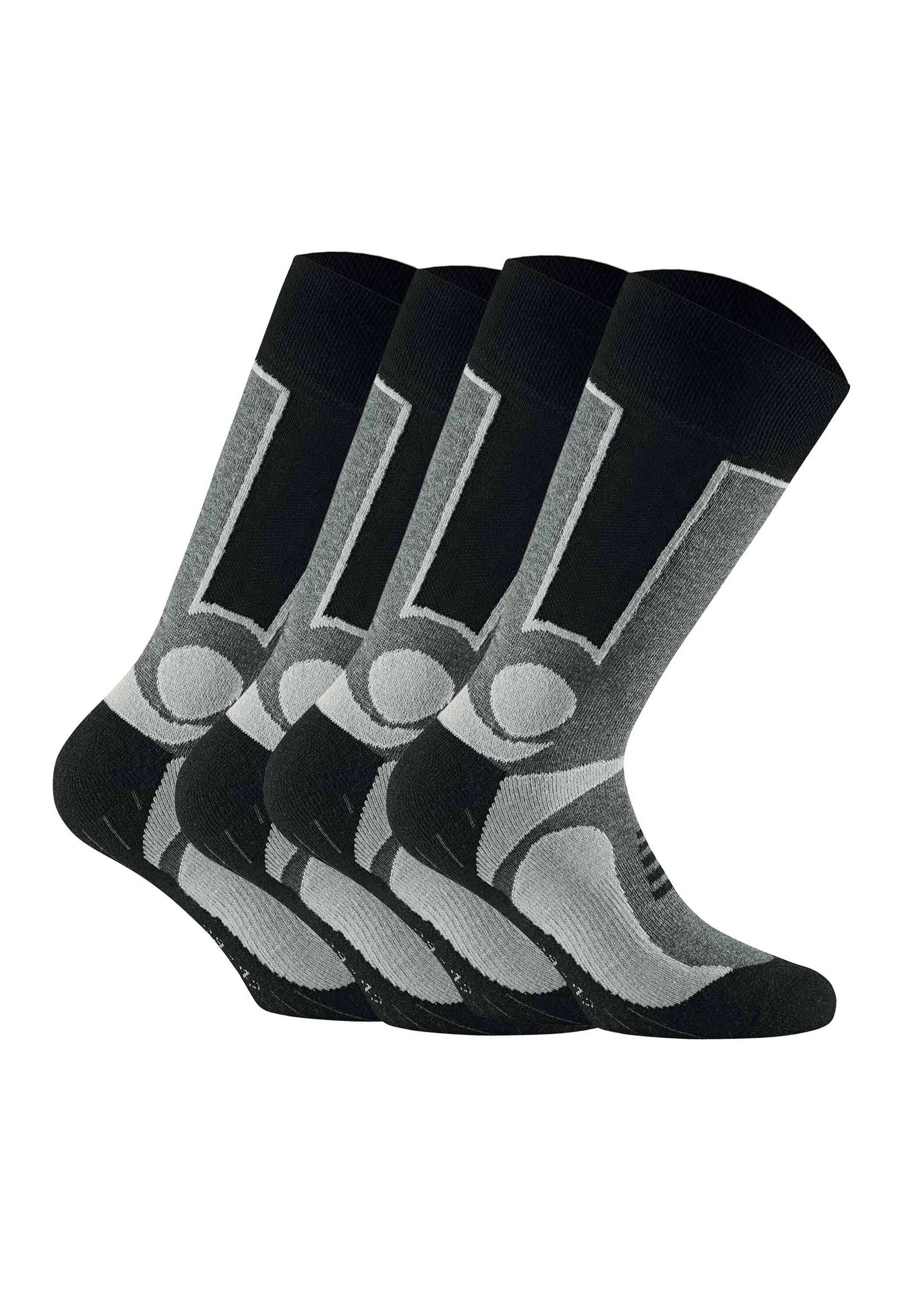 Kurzsocken ROHNER SOCKS "Socken trekking 2-er pack 4er Pack", Herren, Gr. 35-38, grau, Obermaterial: 38% Baumwolle CO. 25% Wolle mw. 25% Polyacryl PAN. 10% Polyamid PA. 2% Elasthan EL., Socken
