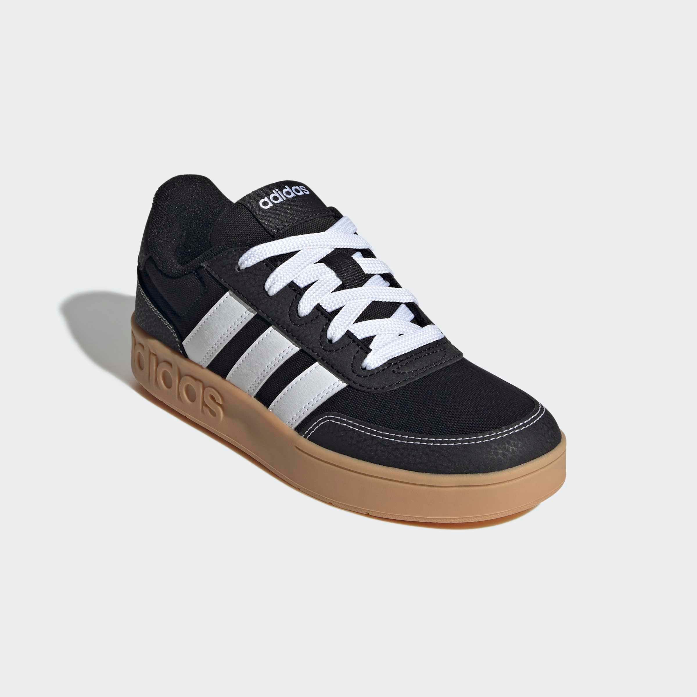 Sneaker ADIDAS SPORTSWEAR "BREAKBASE KIDS", Damen, Gr. 37, core schwarz, cloud weiß, gum 3, Synthetik, Textil, Schuhe Sneaker, für Kinder & Jugendliche
