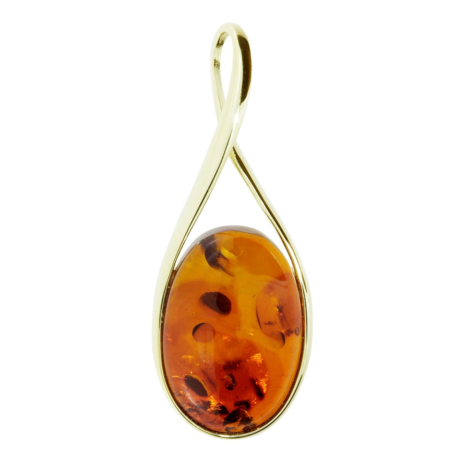 Kettenanhänger OSTSEE-SCHMUCK "- Jody - Gold 333/000 - Bernstein" Gr. 42, gold (gold 333, goldfarben, gelb), Schmuckanhänger, Damen, Gelbgold 333, Kettenanhänger