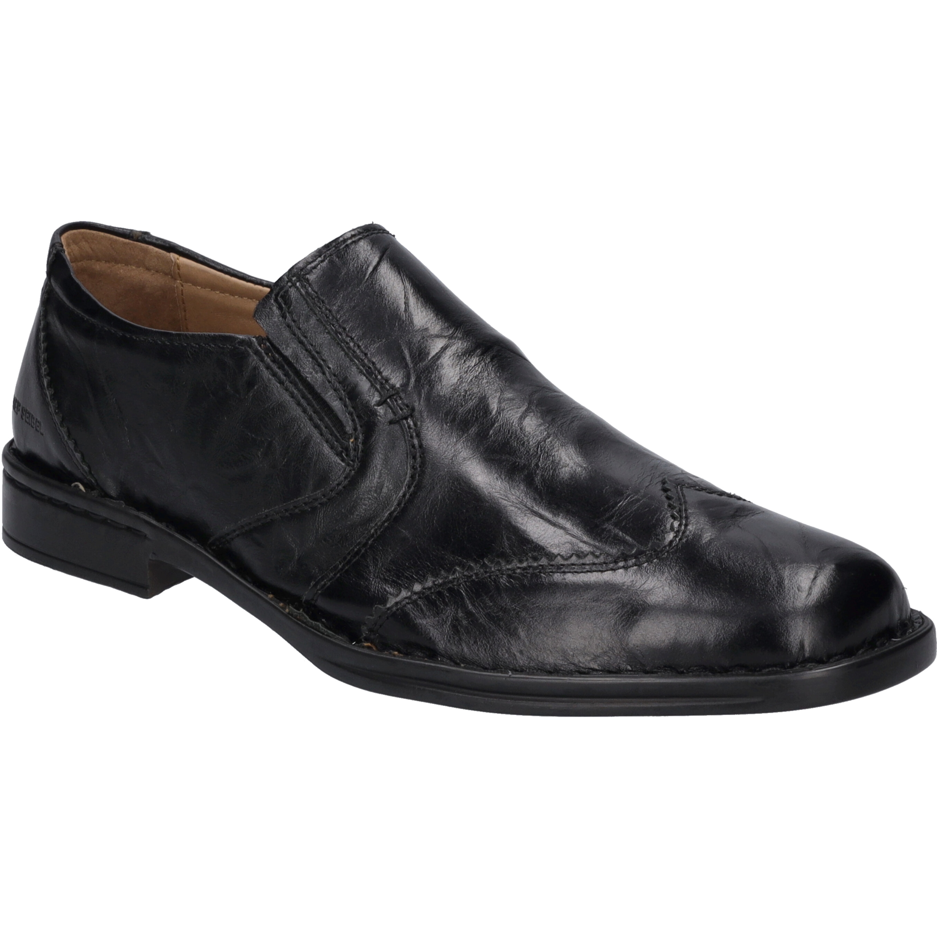 Slipper JOSEF SEIBEL "Douglas, schwarz", Herren, Gr. 46, grün, Obermaterial: 100% Rindsleder Leather cow., Schuhe Slipper