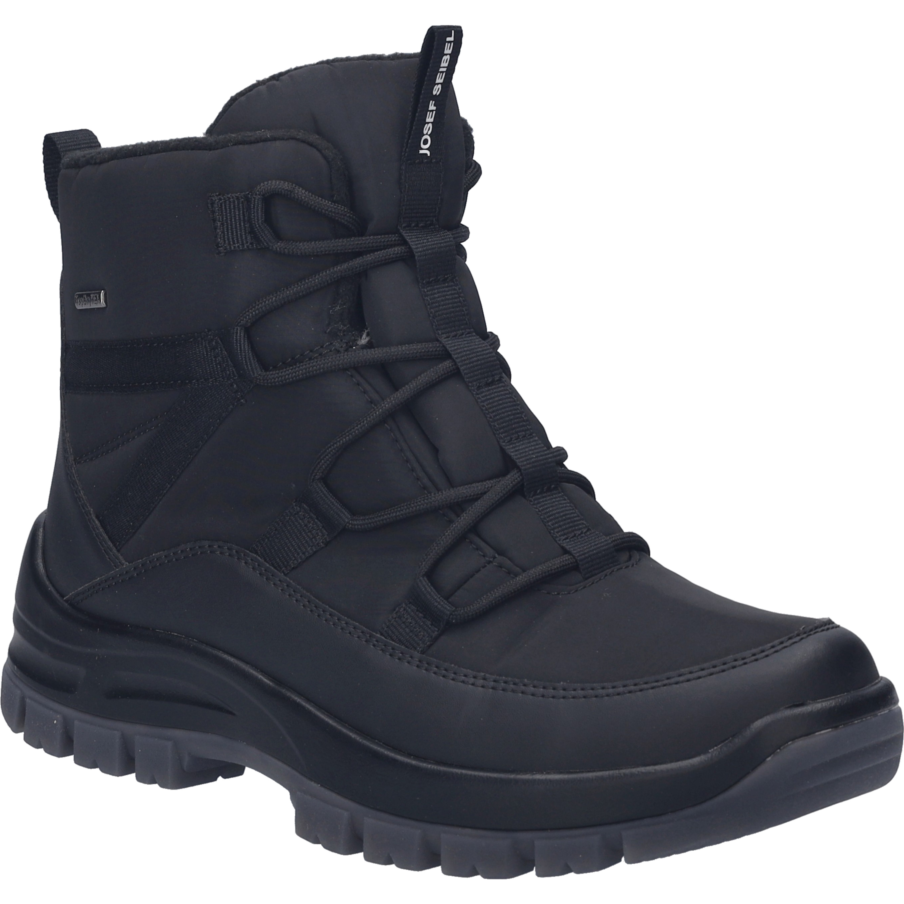Stiefelette JOSEF SEIBEL "Alaska 52, schwarz", Herren, Gr. 45, schwarz, Obermaterial: 100% Synthetik synthetic., Schuhe Stiefelette, Topseller