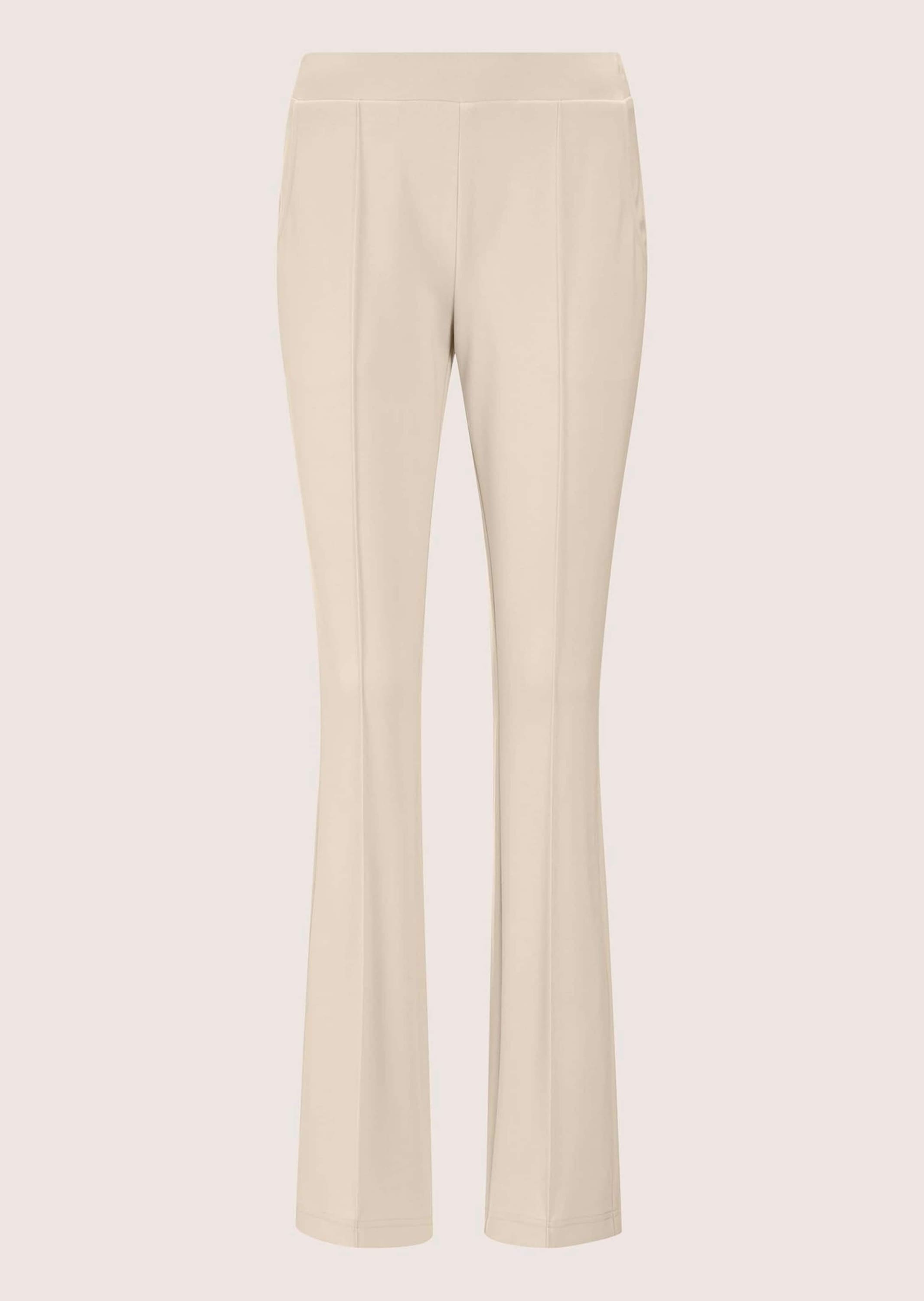 Schlupfhose MADELEINE "Hose Bootcut-Hose zum Schlüpfen", Damen, Gr. 48, N + K Gr, grau (kiesel), Obermaterial: 65% Viskose CV. 30% Polyamid PA. 5% Elasthan EL., Hosen Schlupfhose