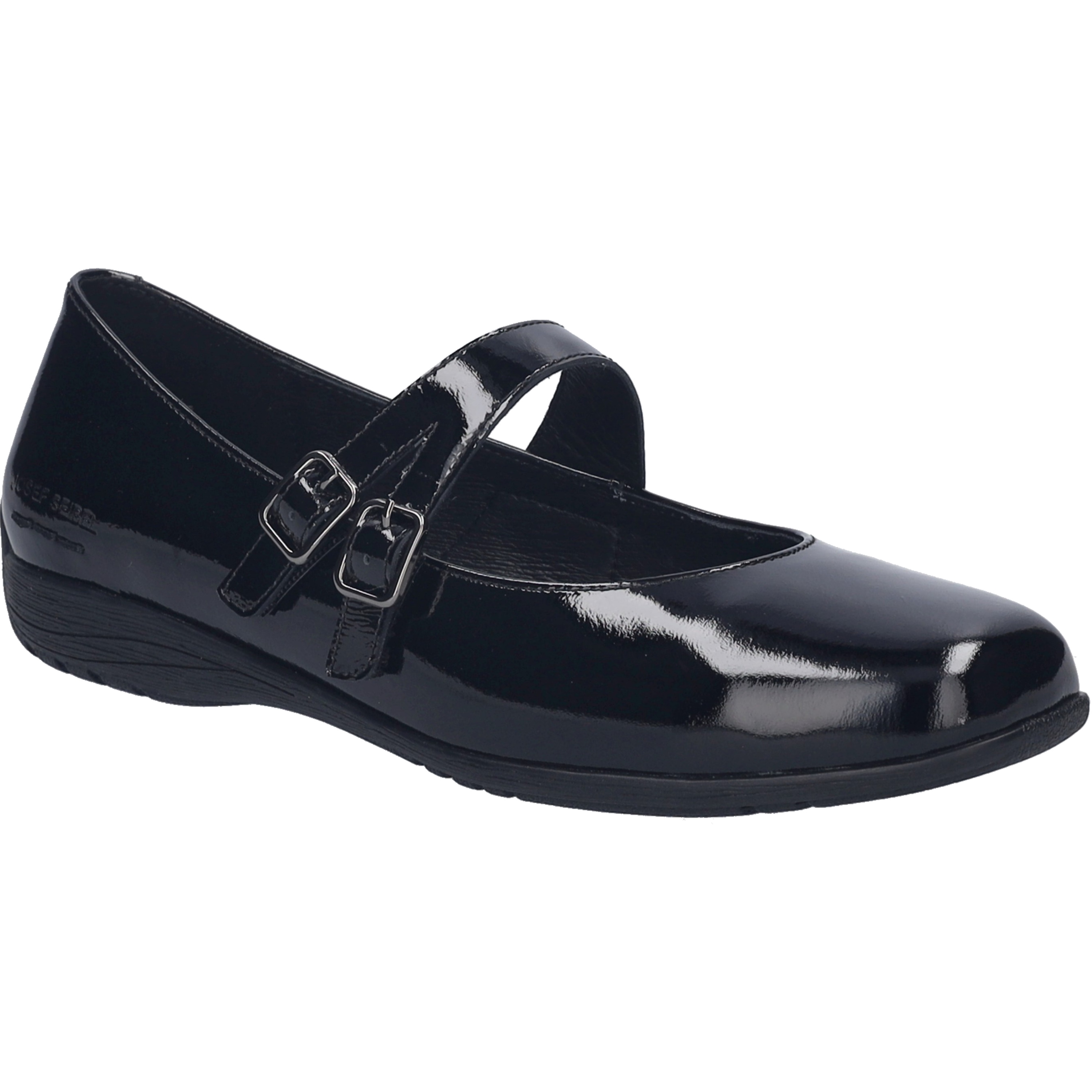 Ballerina JOSEF SEIBEL "Fenja 35, black-black", Damen, Gr. 39, schwarz (schwarz, schwarz), Obermaterial: 100% Rindsleder Leather cow., Schuhe Ballerina