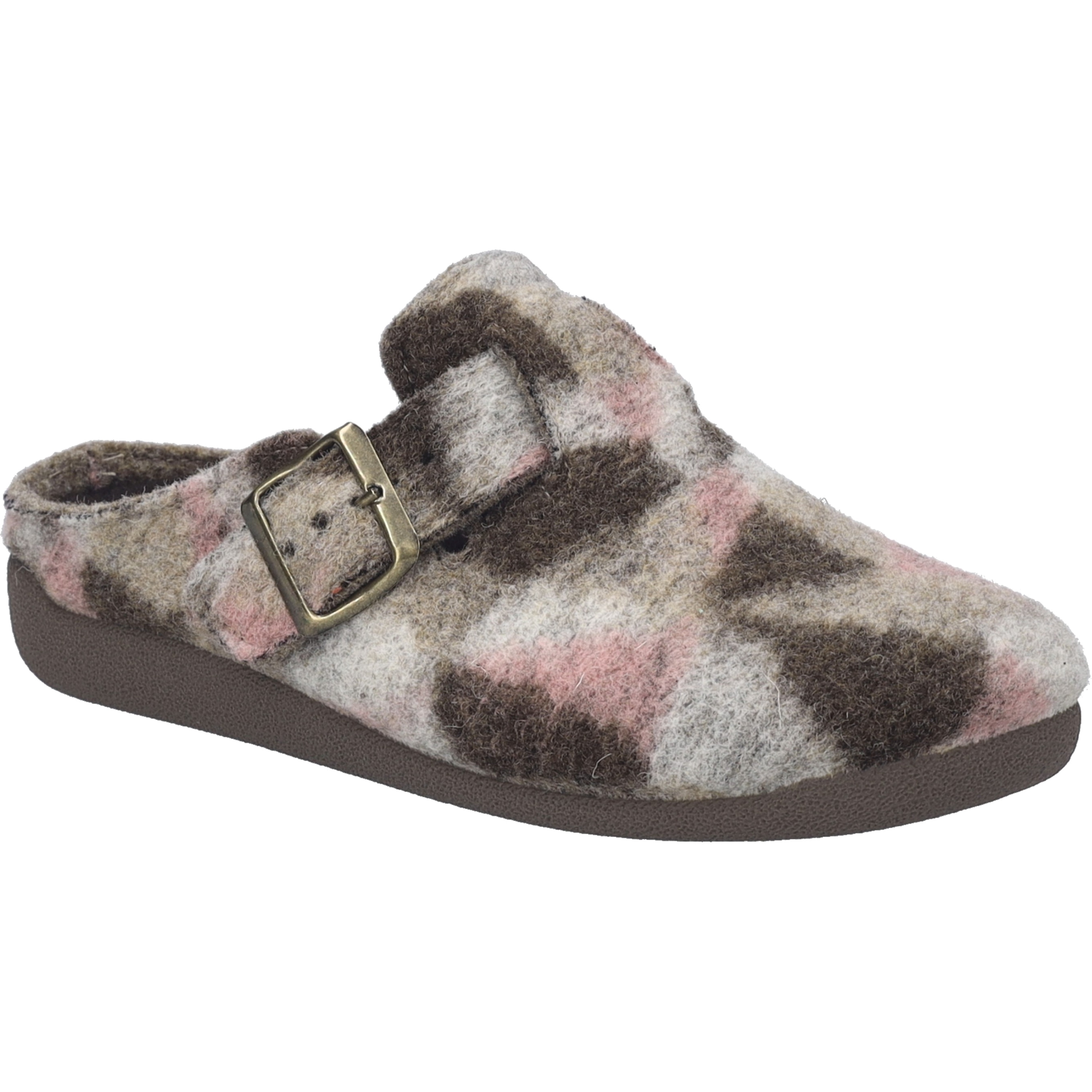 Hausschuh JOSEF SEIBEL "Cara 01, beige-multi", Damen, Gr. 36, beige (beige, multi), Obermaterial: 100% Textilmaterial TEXMAT., Schuhe Hausschuh