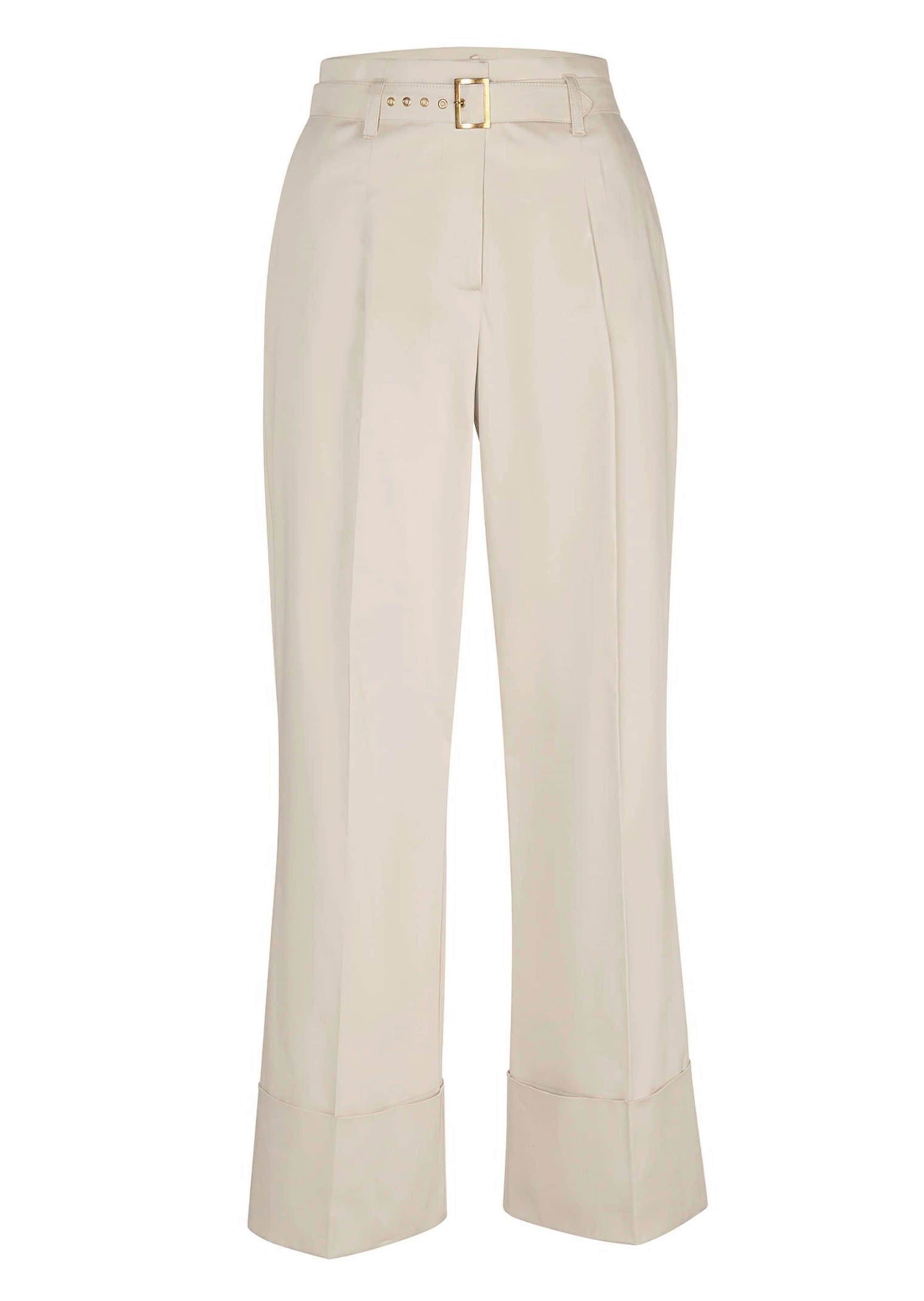Culotte ALBA MODA "Hose Hose", Damen, Gr. 42, N-Gr, beige (natur), Obermaterial: 97% Baumwolle CO. 3% Elasthan EL., Hosen Culotte
