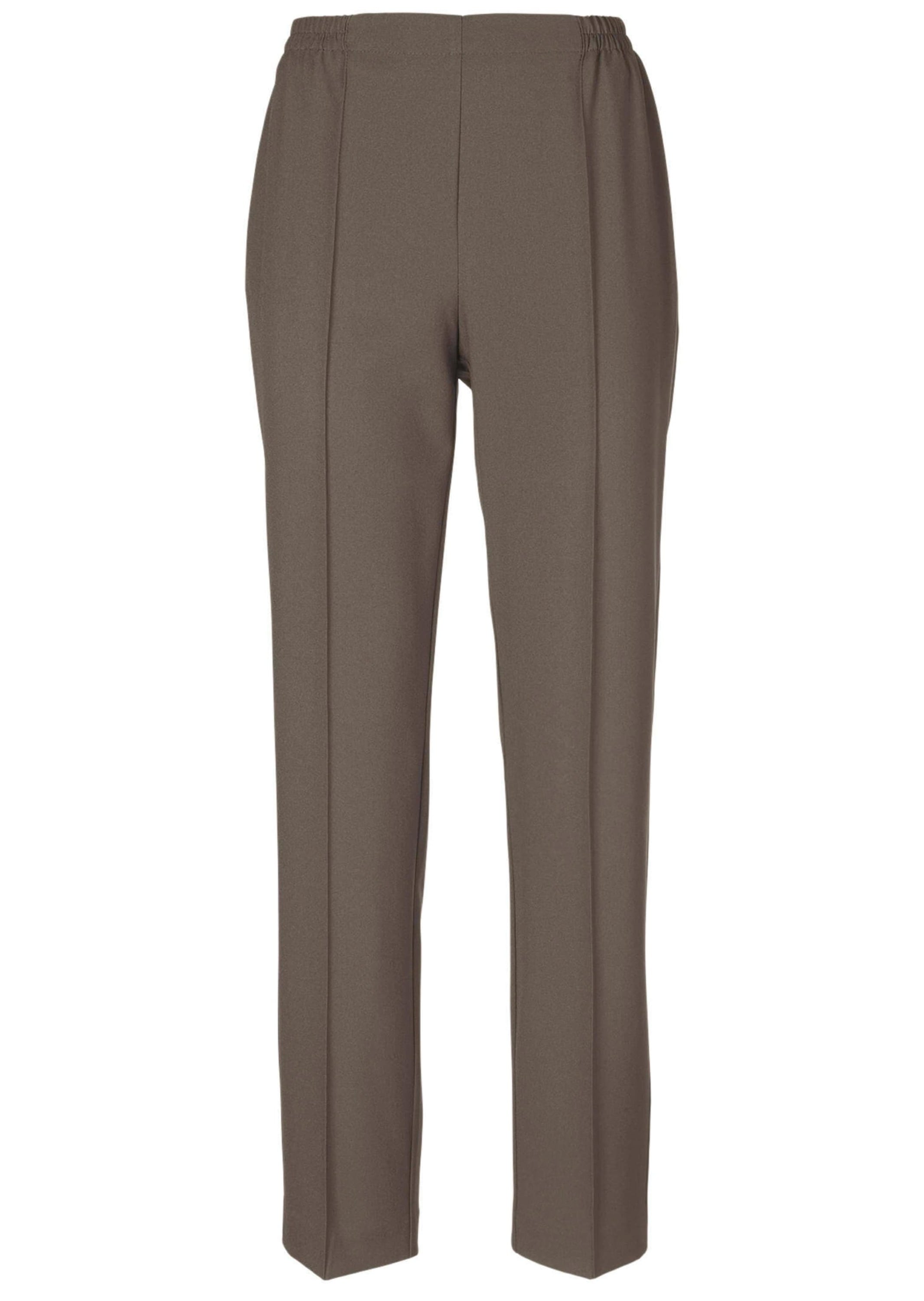 Schlupfhose GOLDNER "Re-fresh Schlupfhose", Damen, Gr. 50, N-Gr, beige (taupe), Obermaterial: 100% Polyester COOLMAX(R) PES(Coolmax)., normal, Hosen Schlupfhose, Waschen-Trocknen-Anziehen-Qualität