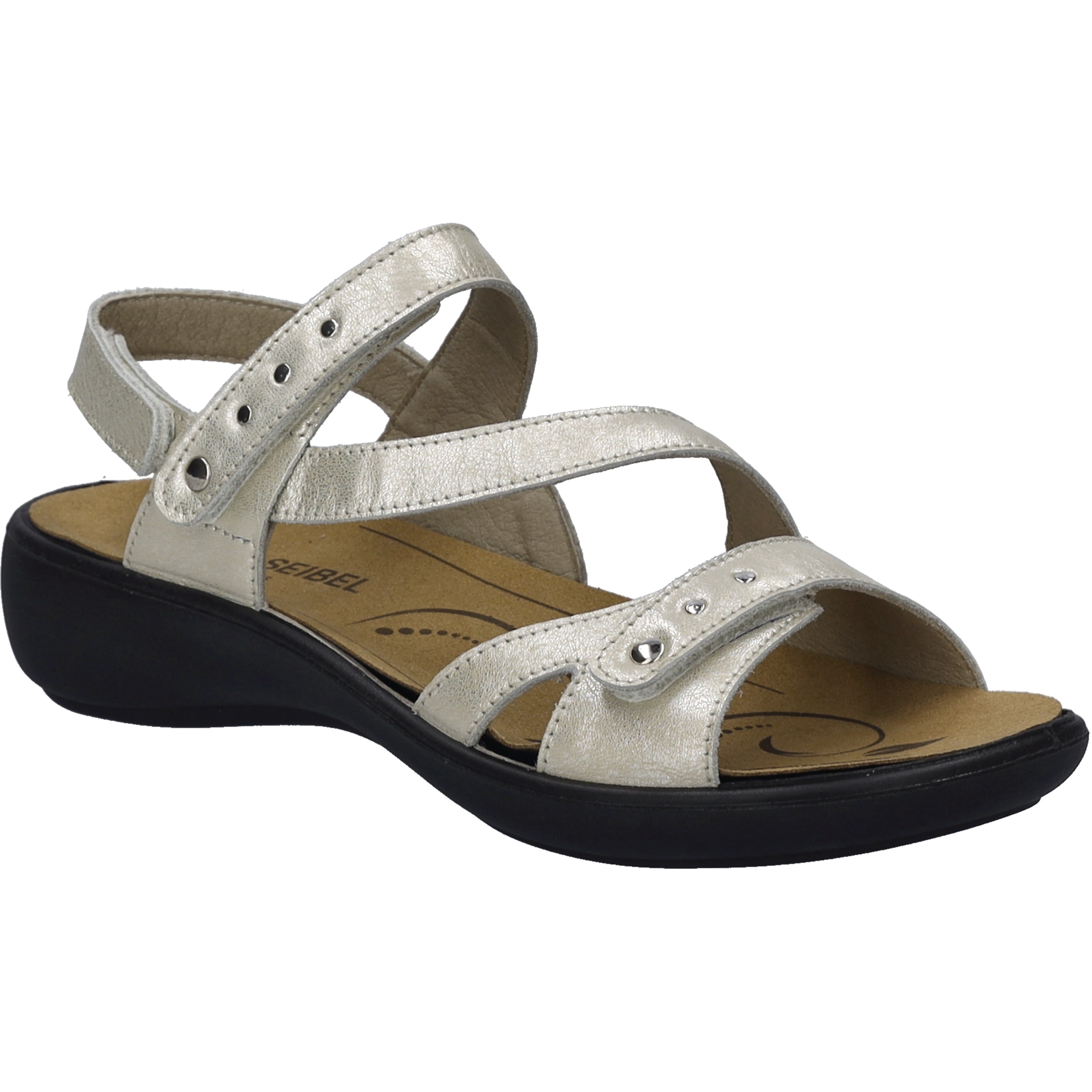 Sandale JOSEF SEIBEL "Ibiza 70, gold", Damen, Gr. 42, gold, Obermaterial: 100% Rindsleder Leather cow., Schuhe Sandale