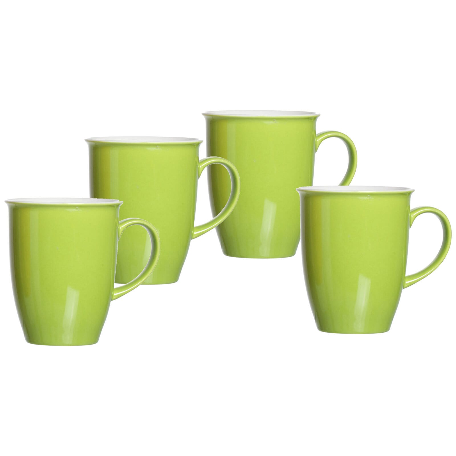 Becher RITZENHOFF & BREKER "Kaffeebecher Doppio 320 ml 4er Set", grün, Porzellan, Trinkgefäße, Becher