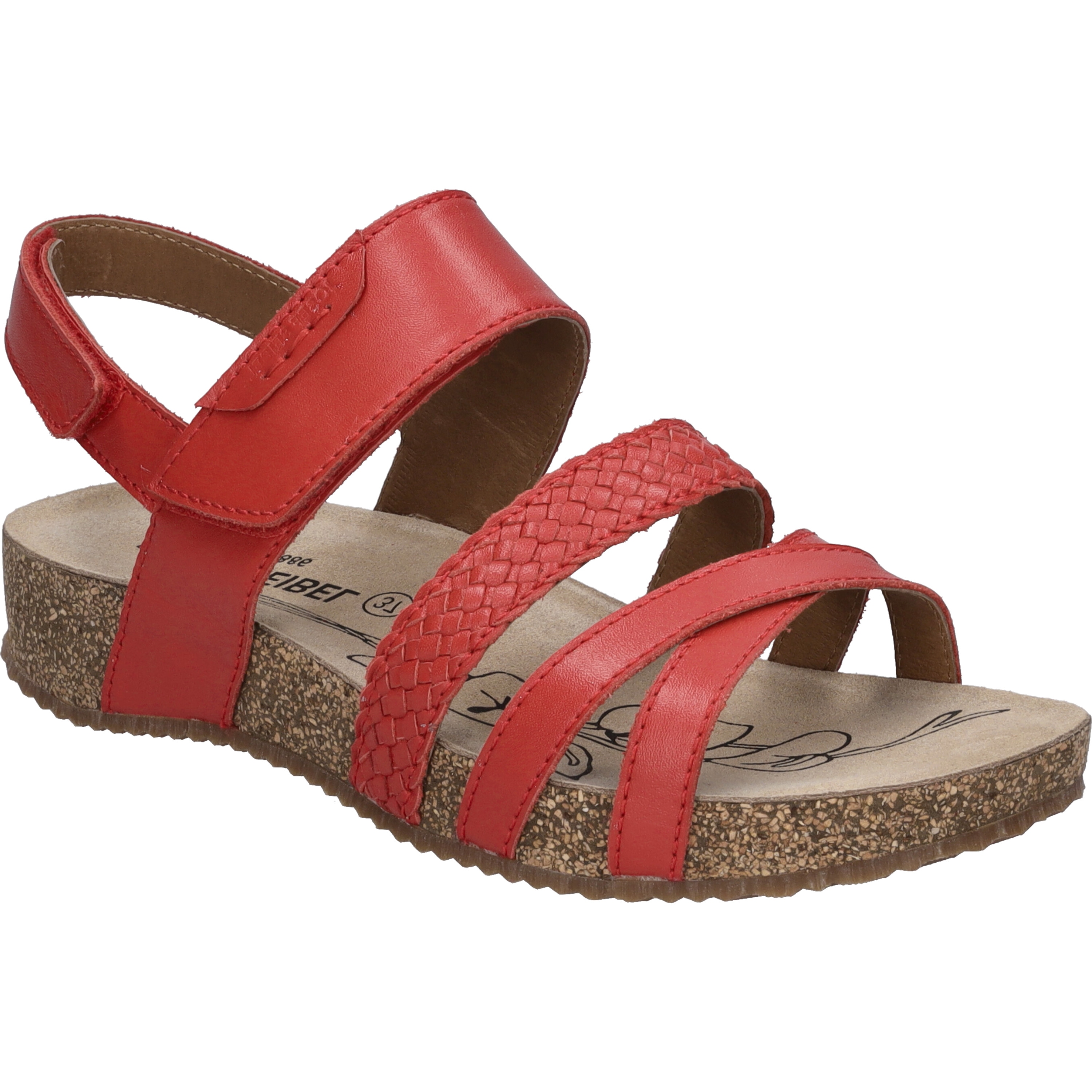 Sandale JOSEF SEIBEL "Tonga 83, rot", Damen, Gr. 41, rot, Obermaterial: 100% Rindsleder Leather cow., Schuhe Sandale