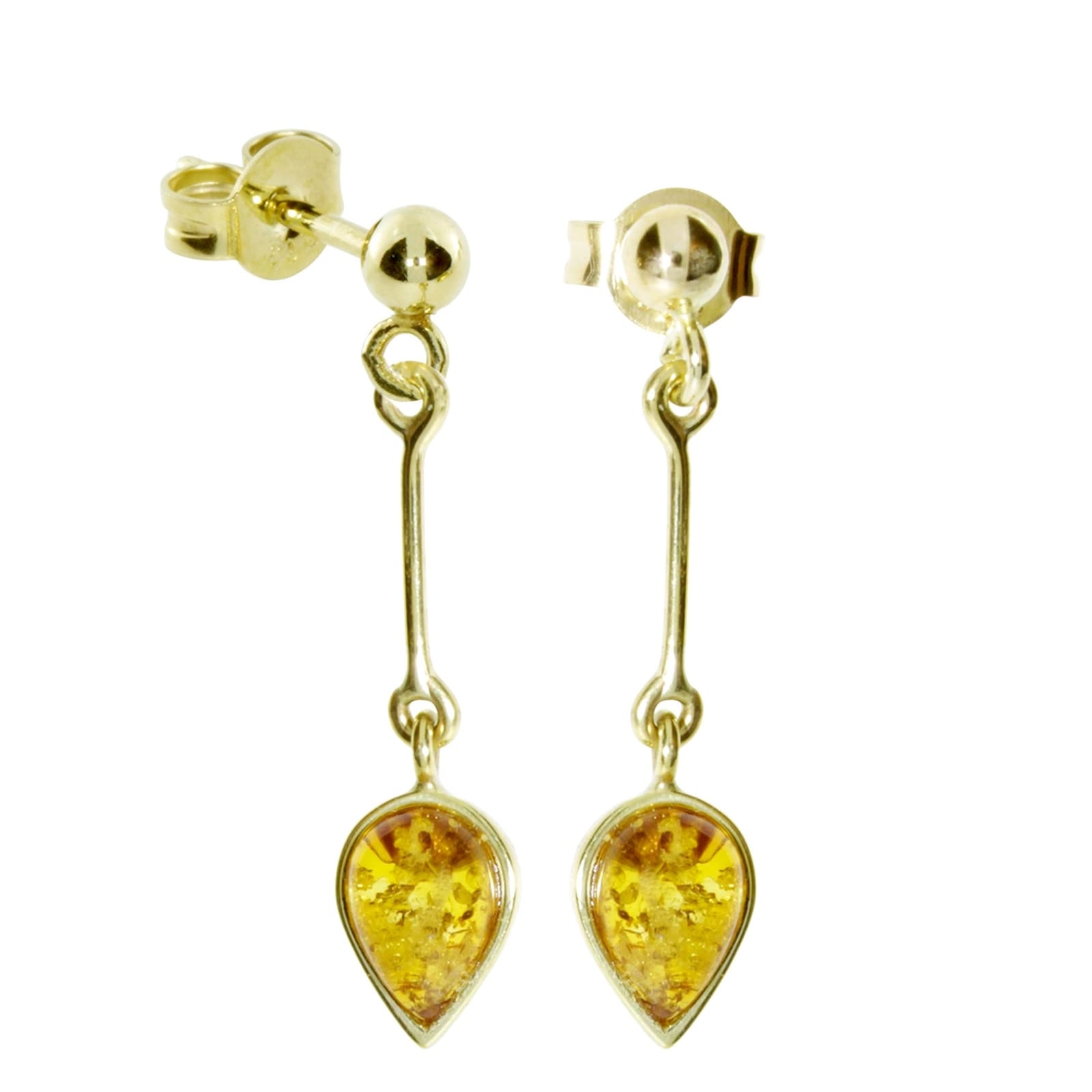 Paar Ohrhänger OSTSEE-SCHMUCK "- Classic 7 x 5 mm - Gold 333/000 - Bernstein" Gr. 28, gold (gold 333, goldfarben, gelb), Ohrringe, Damen, Gelbgold 333