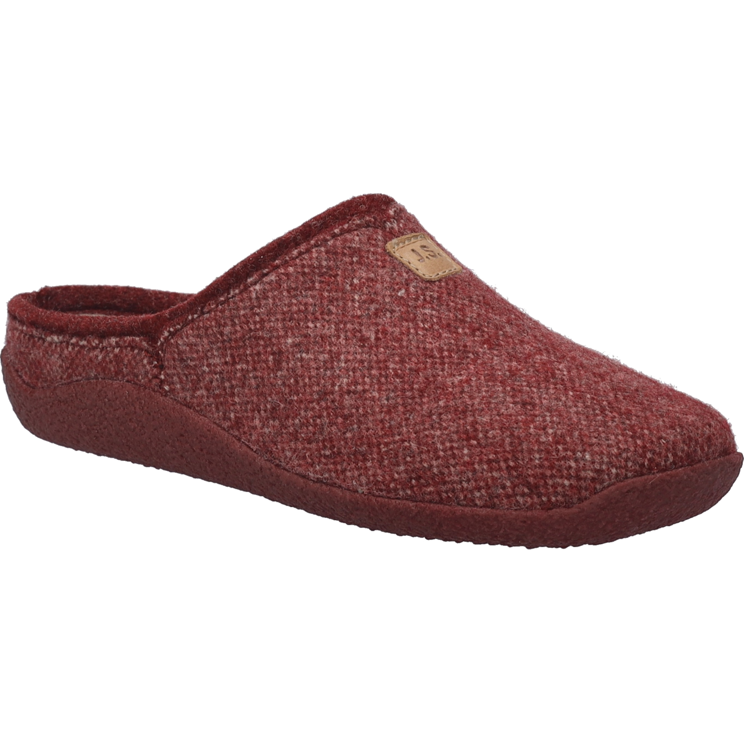 Hausschuh JOSEF SEIBEL "Vinny 01, bordeaux-kombi", Damen, Gr. 40, rot (bordeaux, kombi), Obermaterial: 80% Rindsleder Leather cow. 20% Textilmaterial TEXMAT., Schuhe Hausschuh