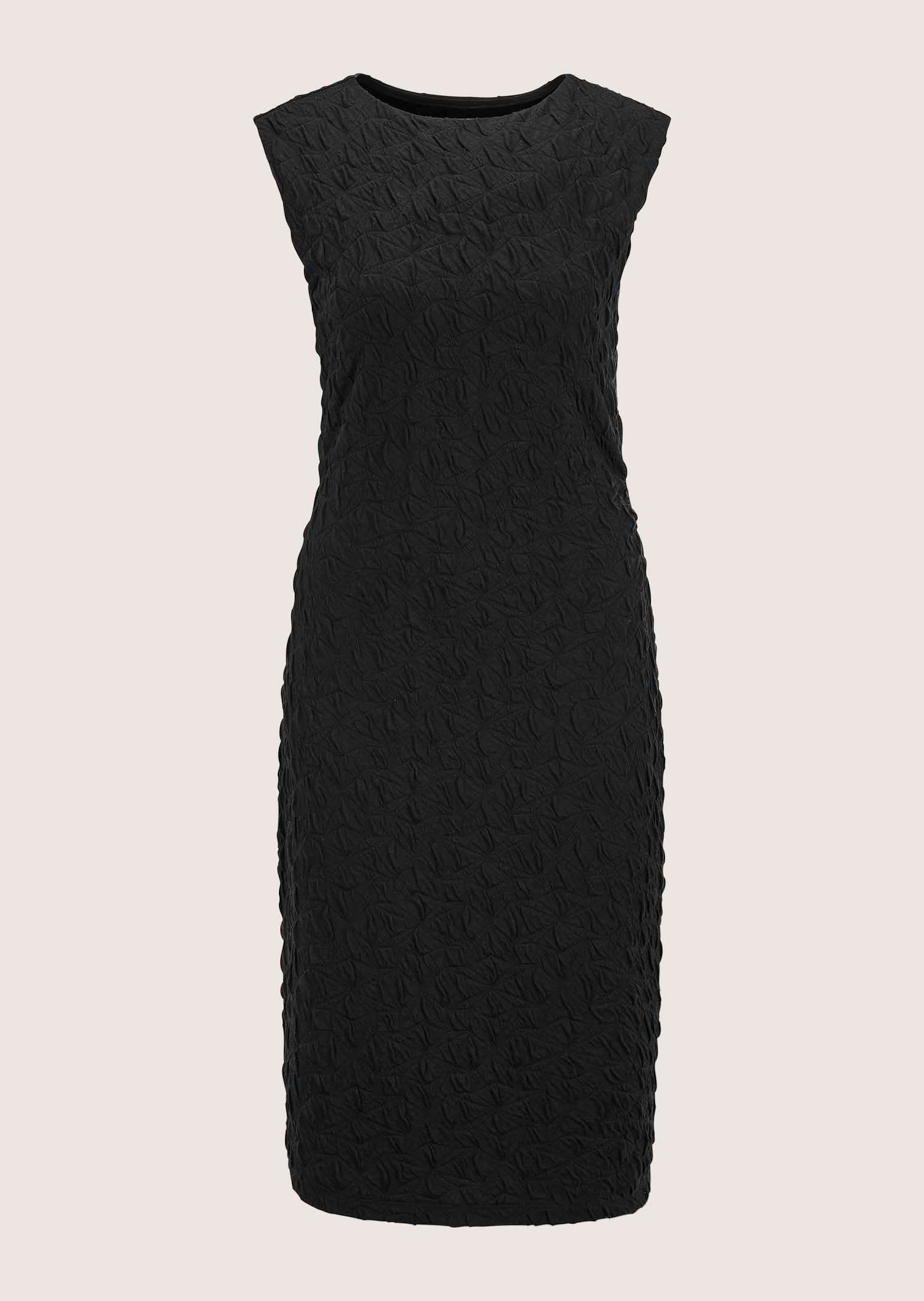 Sommerkleid MADELEINE "Etuikleid Elegantes ärmelloses Kleid mit Struktur", Damen, Gr. 36, N-Gr, schwarz, Obermaterial: 98% Polyester PES. 2% Elasthan EL., Modern, normal, Kleider Sommerkleid, Struktur-Qualität