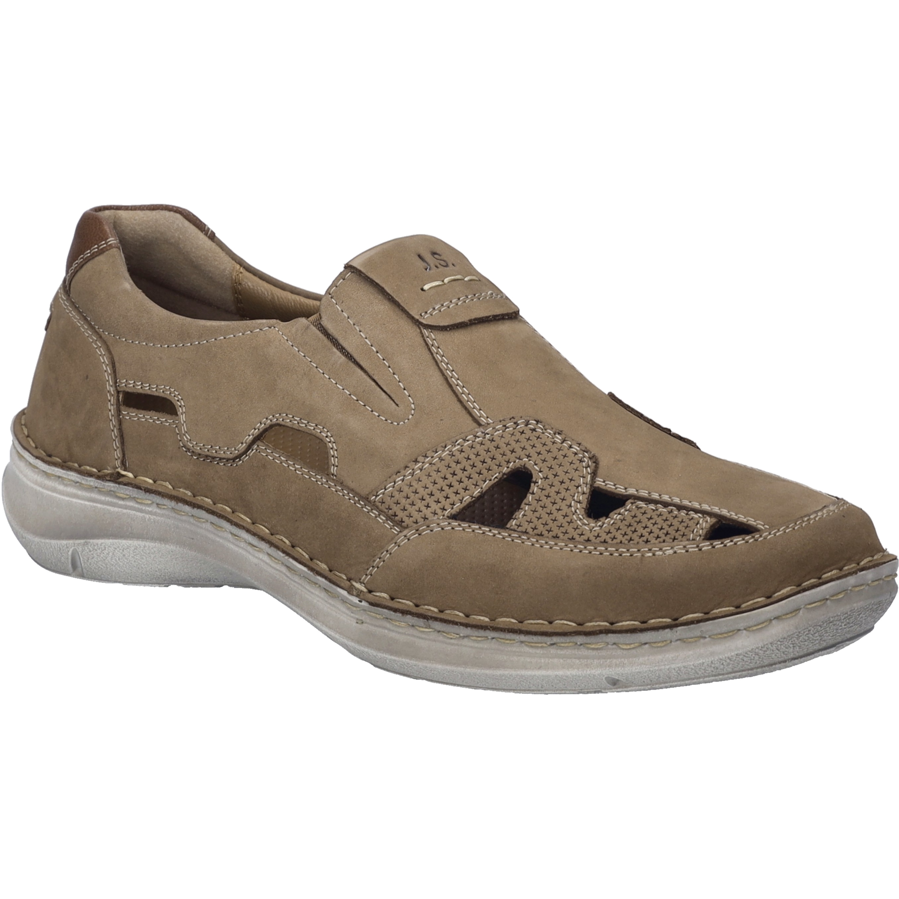 Slipper JOSEF SEIBEL "New Anvers 77, sand", Herren, Gr. 44, beige (sand), Obermaterial: 100% Rindsleder Leather cow., Schuhe Slipper