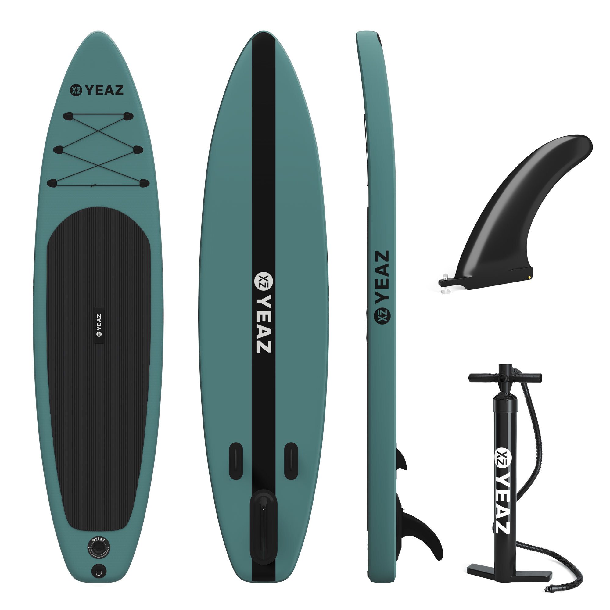 Inflatable SUP-Board YEAZ "SUP Board COSTIERA - EXOTRACE PRO -", grün, Wassersportboards