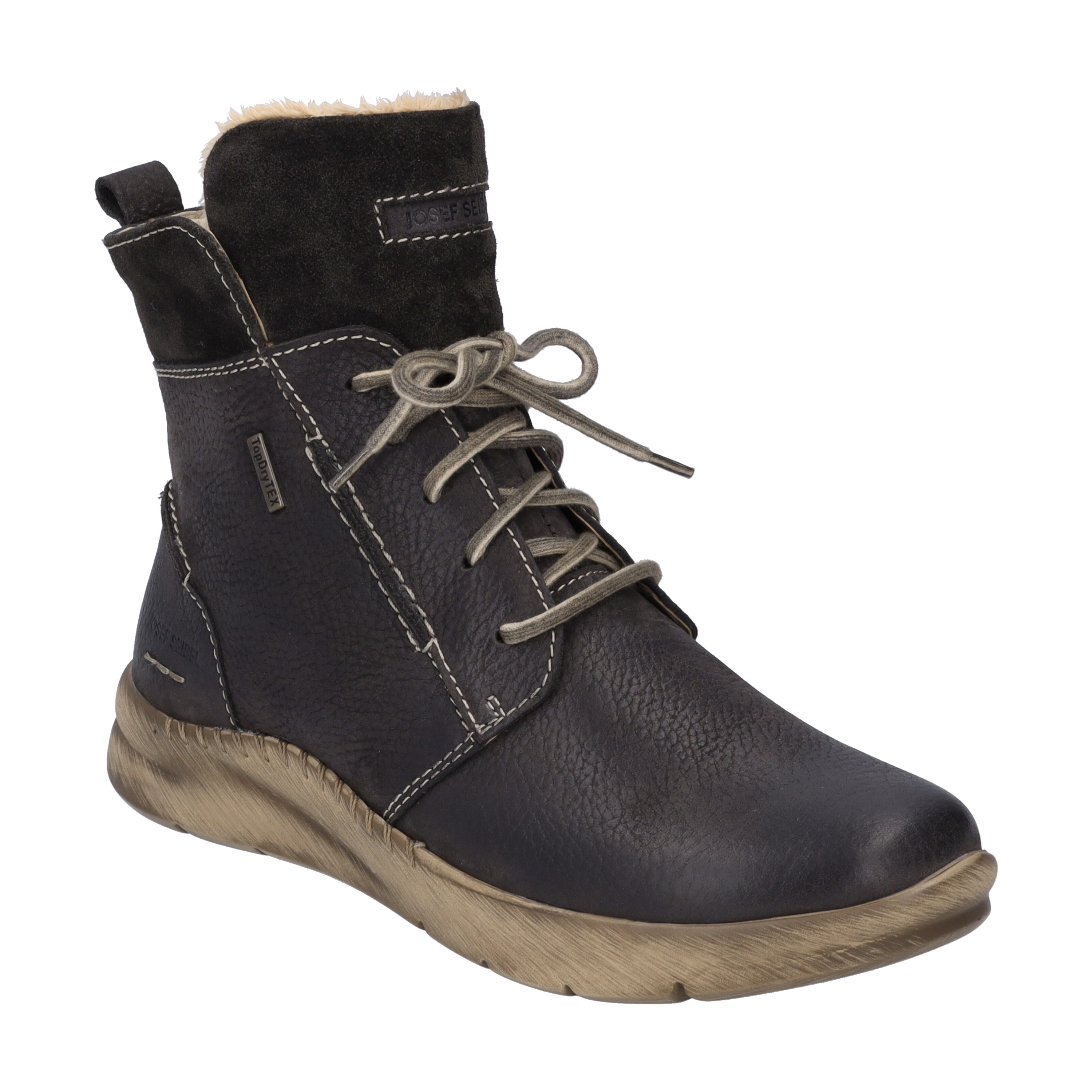 Stiefel JOSEF SEIBEL "Conny 53, titan", Damen, Gr. 36, grau (titan), Obermaterial: 100% Rindsleder Leather cow., Schuhe Stiefel