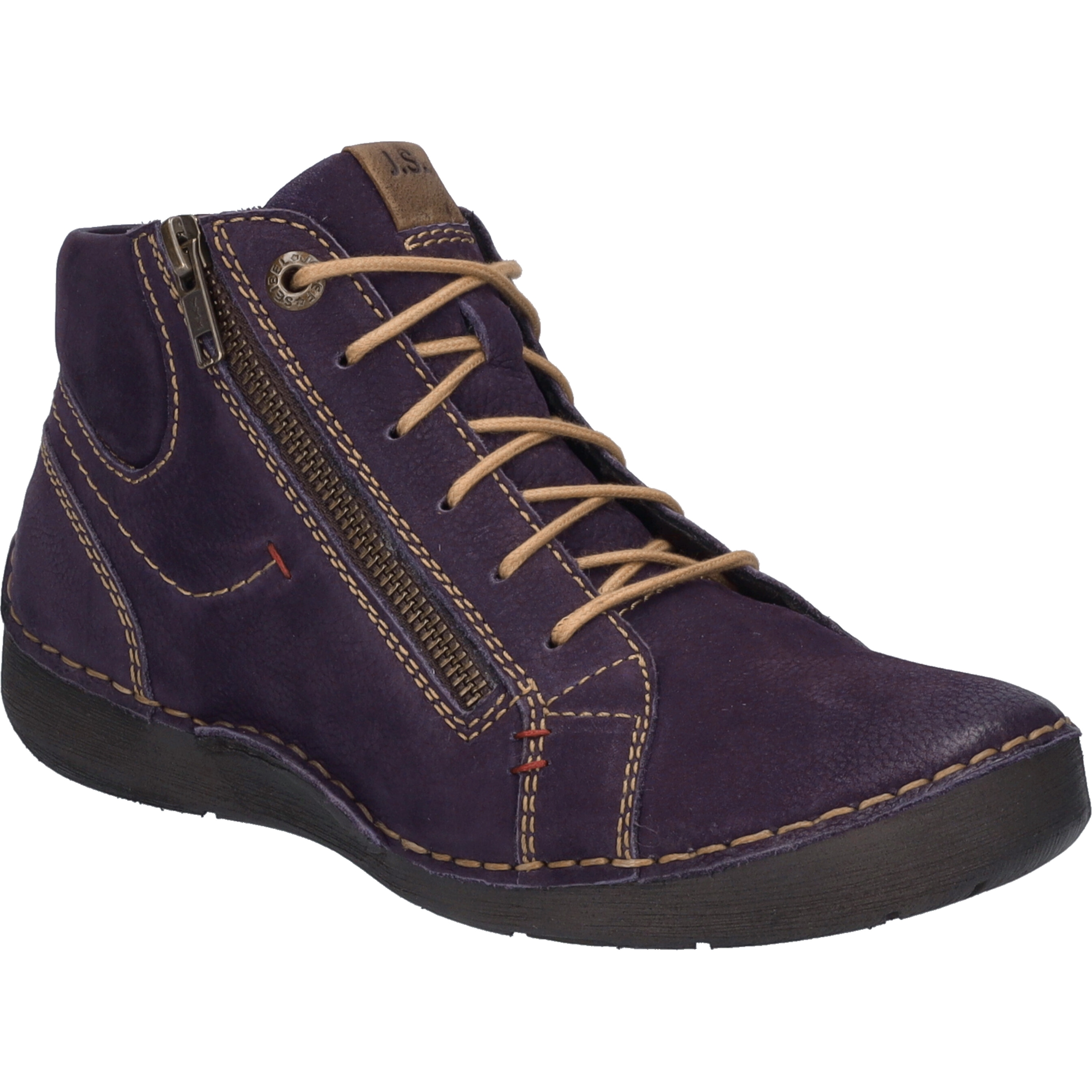Stiefelette JOSEF SEIBEL "Fergey 67, purple", Damen, Gr. 40, lila, Obermaterial: 100% Rindsleder Leather cow., Schuhe Stiefelette