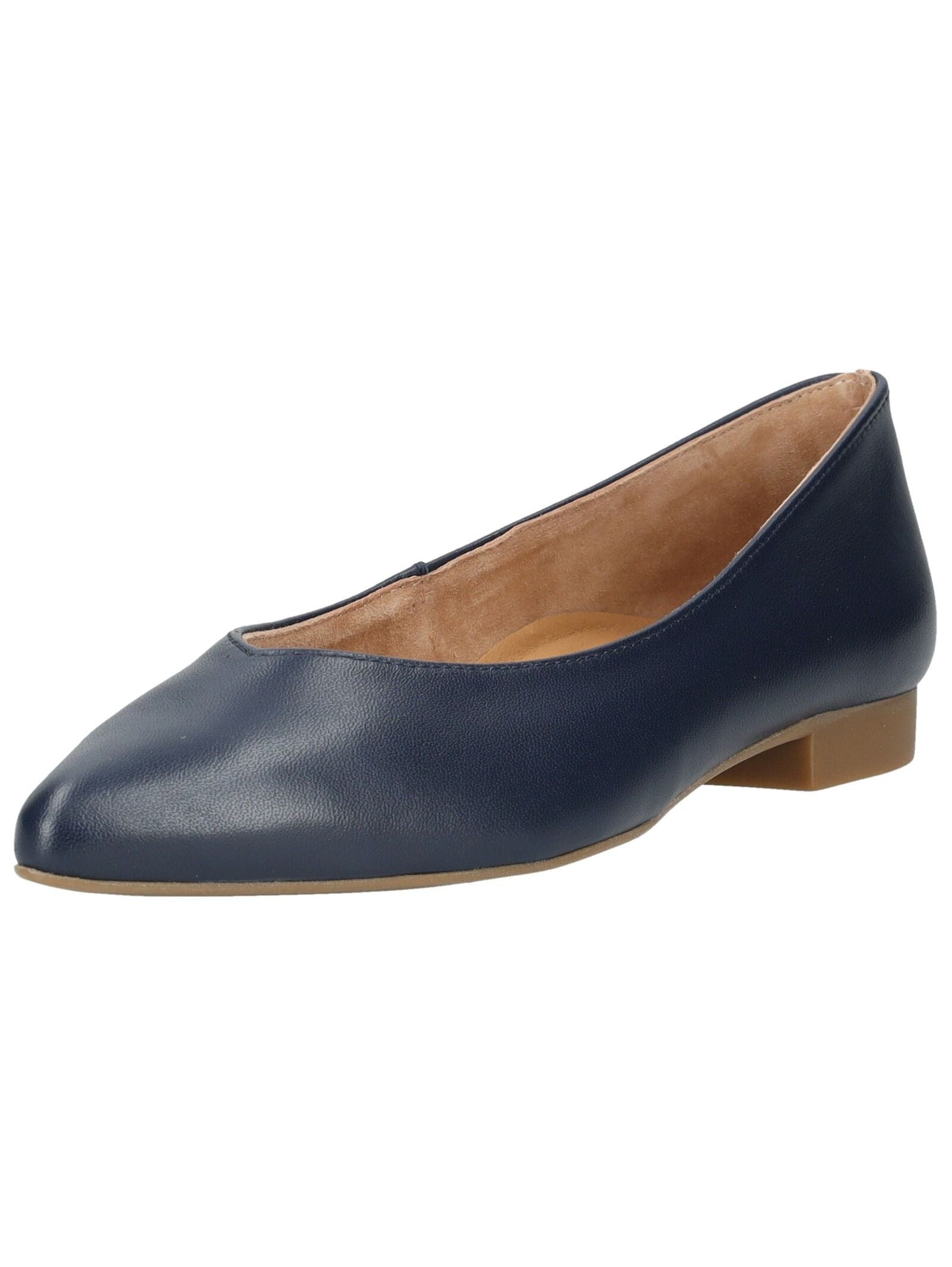 Ballerina PAUL GREEN "Paul Green Ballerinas Nappaleder", Damen, Gr. 38,5, blau, Nappaleder, Schuhe Ballerina