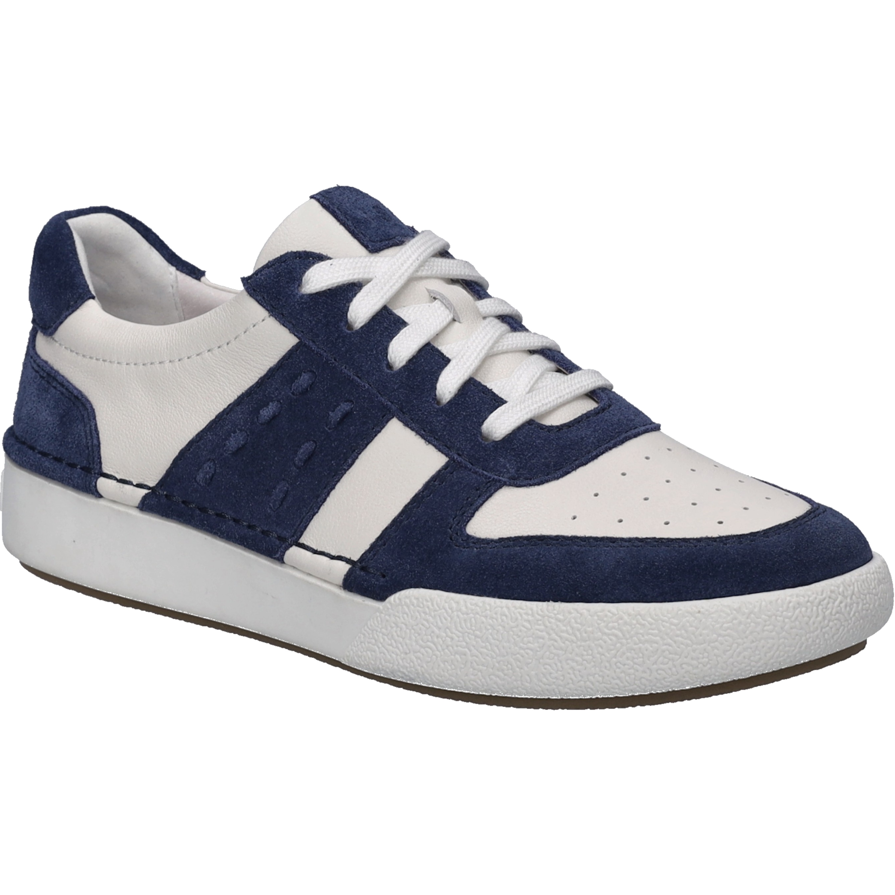 Sneaker JOSEF SEIBEL "Claire 27, jeans-kombi", Damen, Gr. 38, blau (jeans, kombi), Obermaterial: 100% Rindsleder Leather cow., Schuhe Sneaker