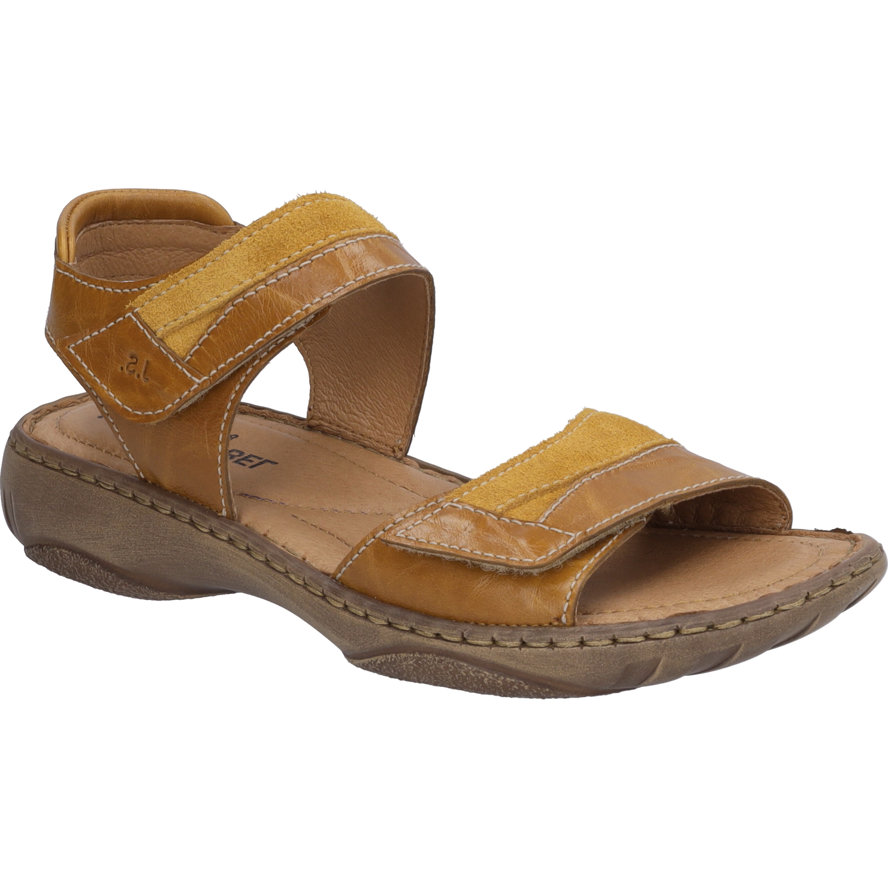 Sandale JOSEF SEIBEL "Debra 19, safran", Damen, Gr. 42, gelb (safran), Obermaterial: 100% Rindsleder Leather cow., Schuhe Sandale