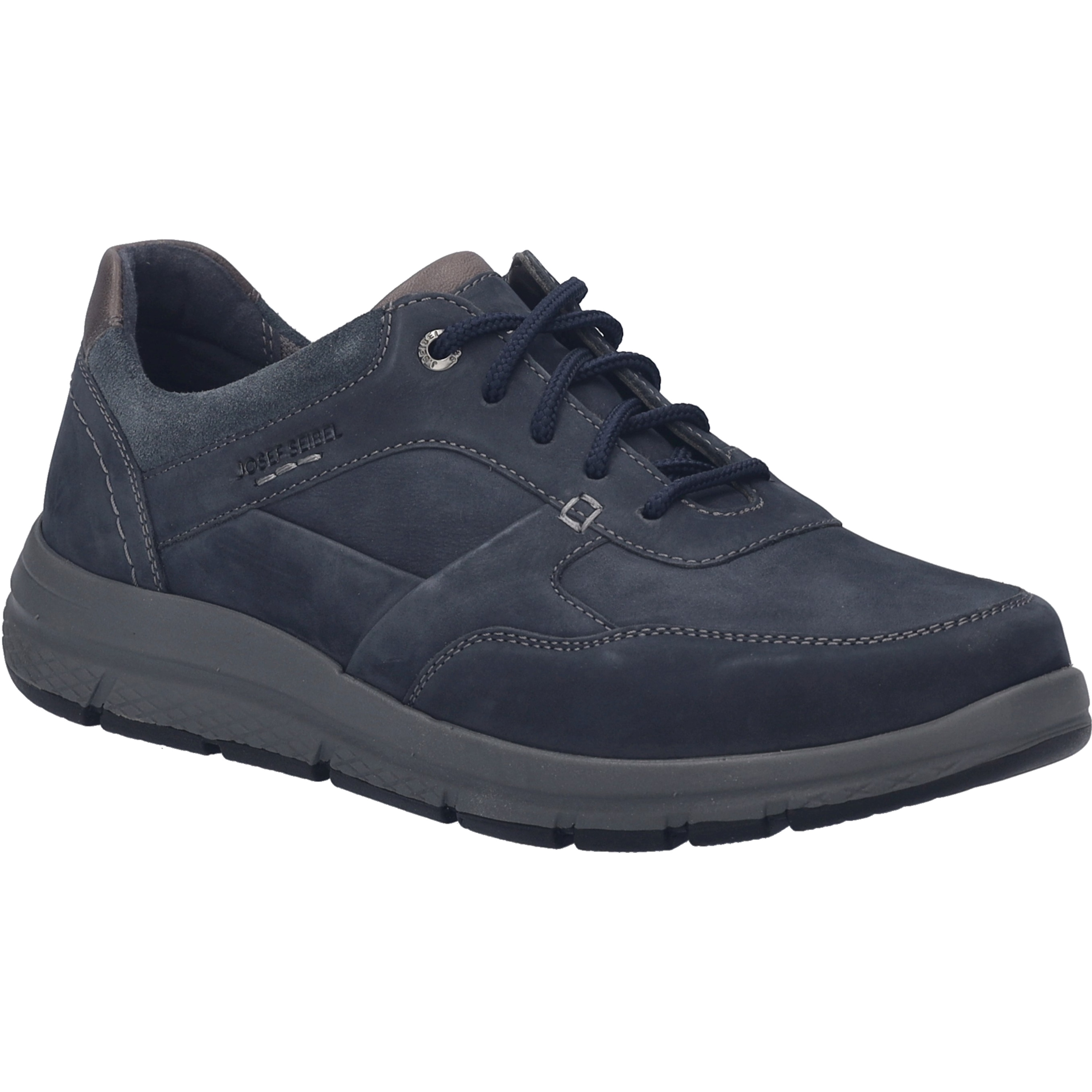 Sneaker JOSEF SEIBEL "Giuseppe 12, indigo-kombi", Herren, Gr. 47, blau (indigo, kombi), Obermaterial: 100% Rindsleder Leather cow., Schuhe Sneaker