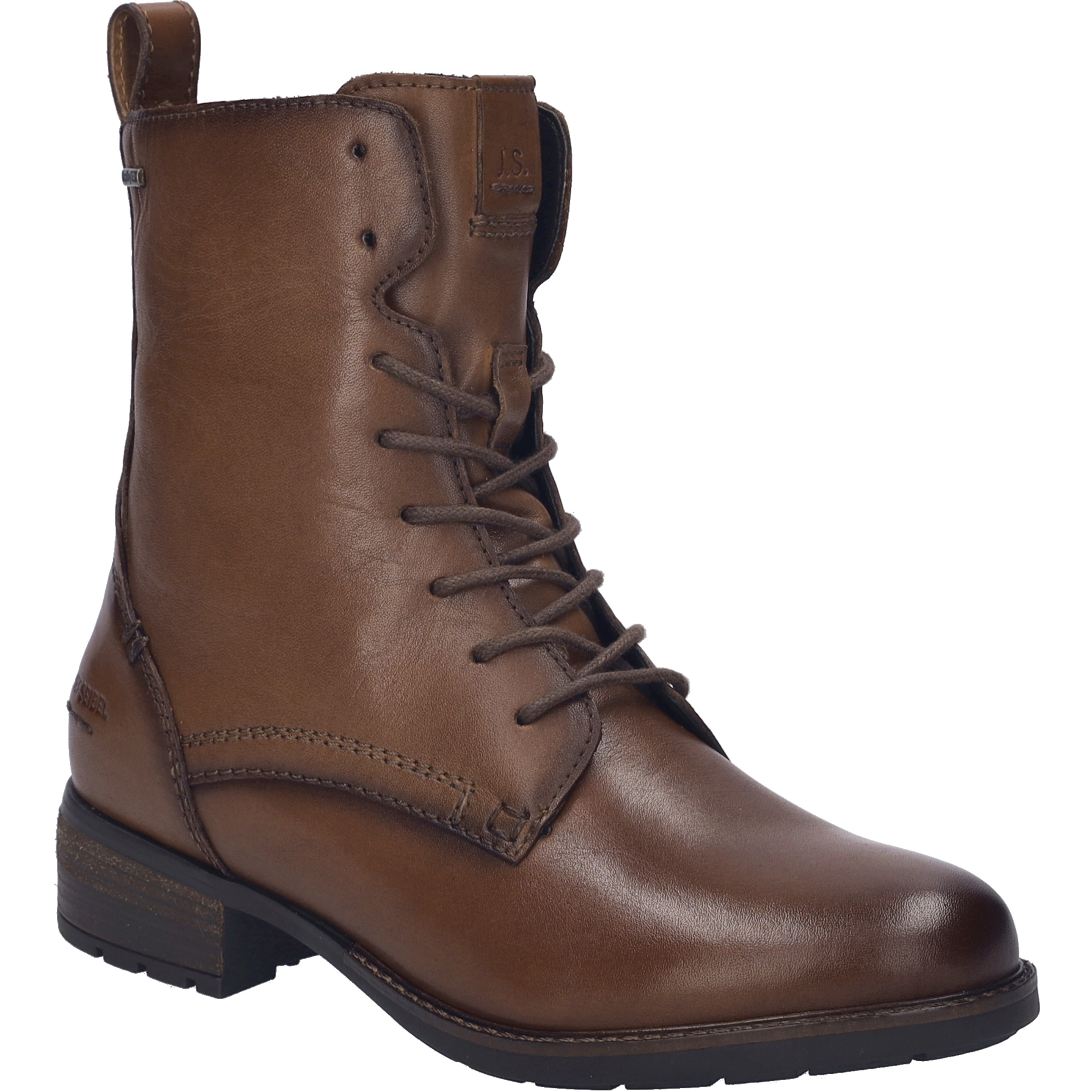 Stiefelette JOSEF SEIBEL "Kate 50, cognac", Damen, Gr. 38, braun (cognac), Obermaterial: 100% Rindsleder Leather cow., Schuhe Stiefelette