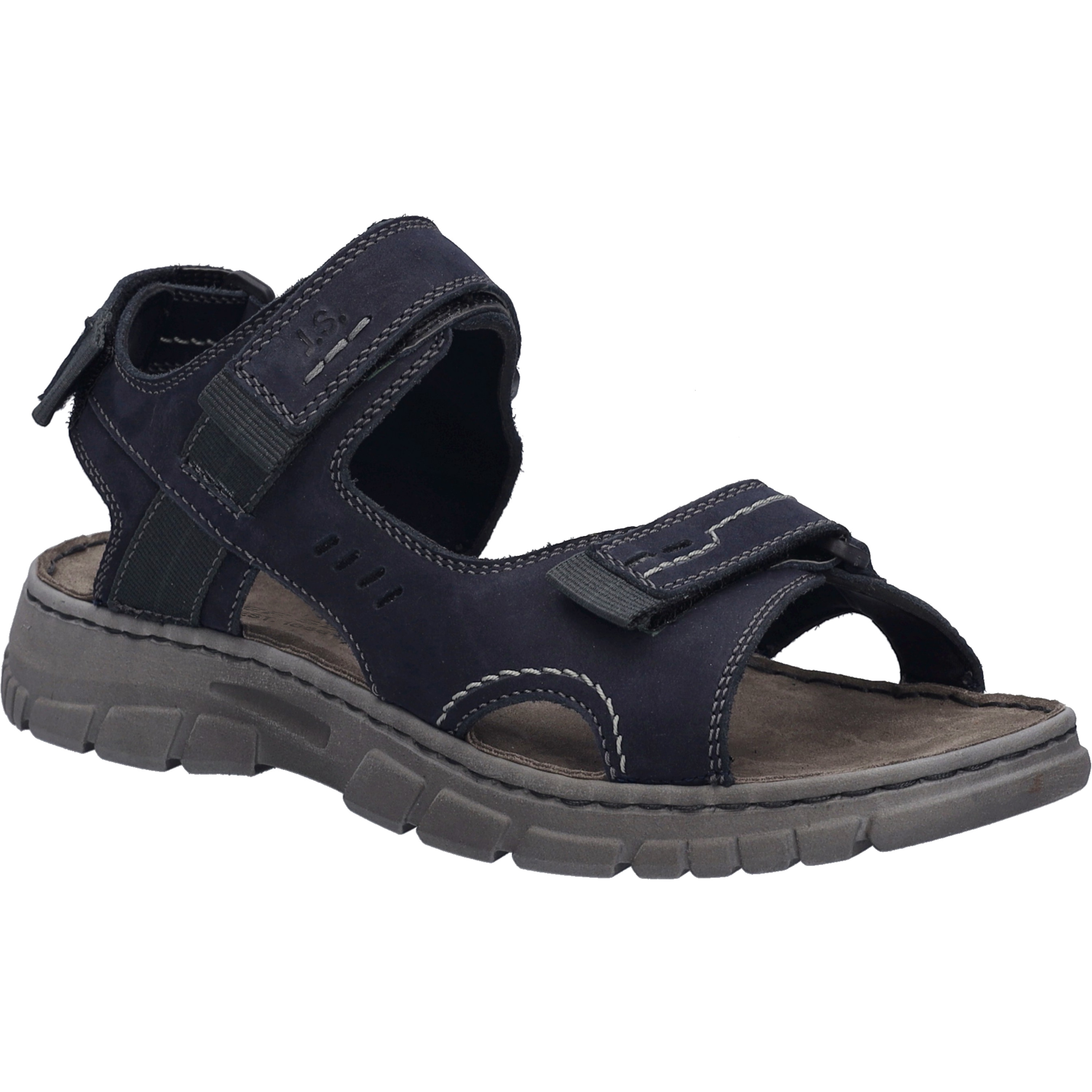 Sandale JOSEF SEIBEL "Brendan 08, indigo-kombi", Herren, Gr. 46, blau (indigo, kombi), Obermaterial: 100% Rindsleder Leather cow., Schuhe Sandale
