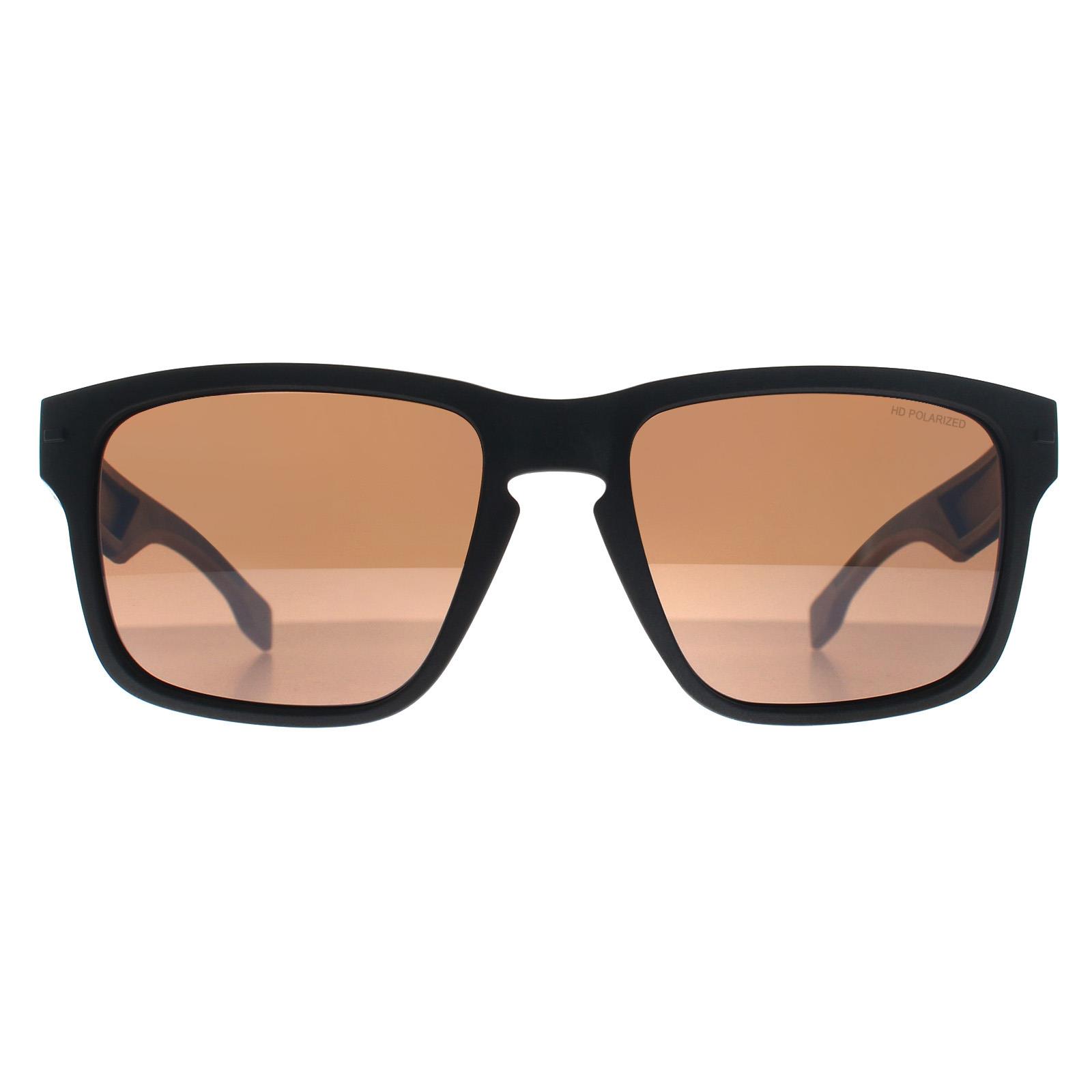 Hugo Boss Square Herren Matt Schwarz Braun Polarisiert BOSS 1497/S