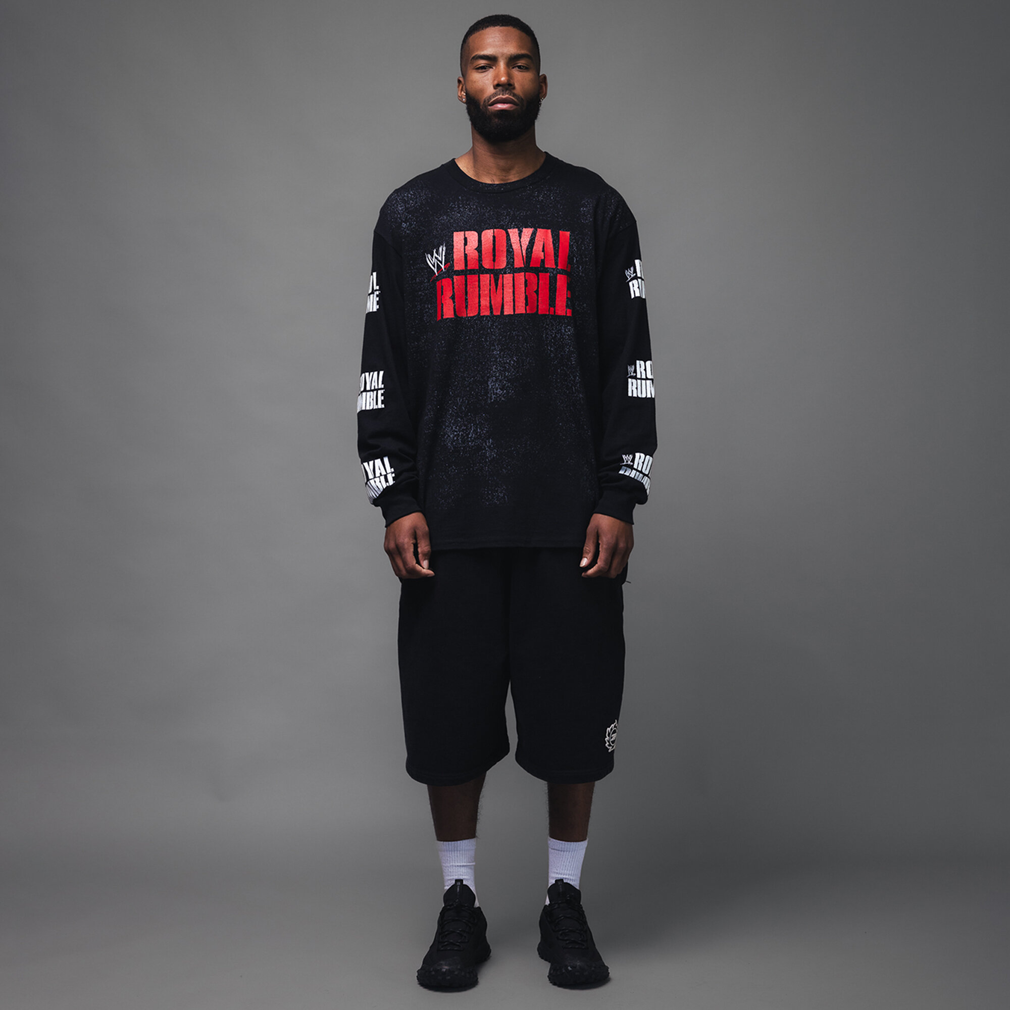 WWE x Complex Royal Rumble Langarm-T-Shirt – Schwarz – Herren Image