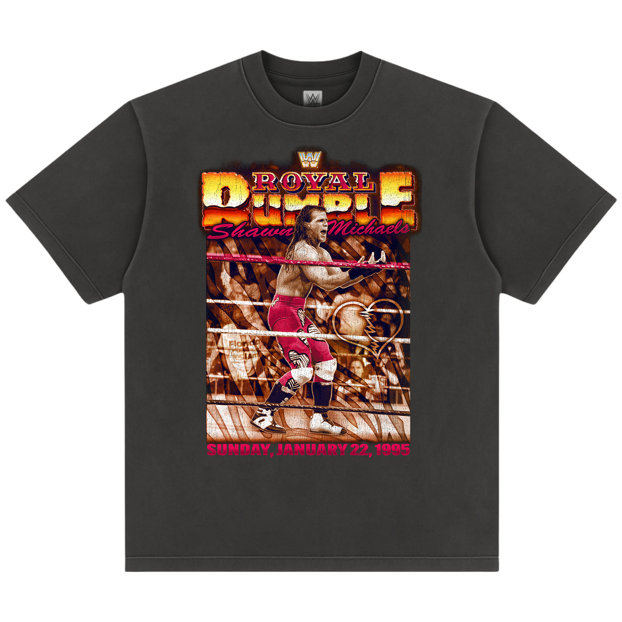Schwarzes Shawn Michaels Royal Rumble 1995 Boxy T-Shirt für Herren Image