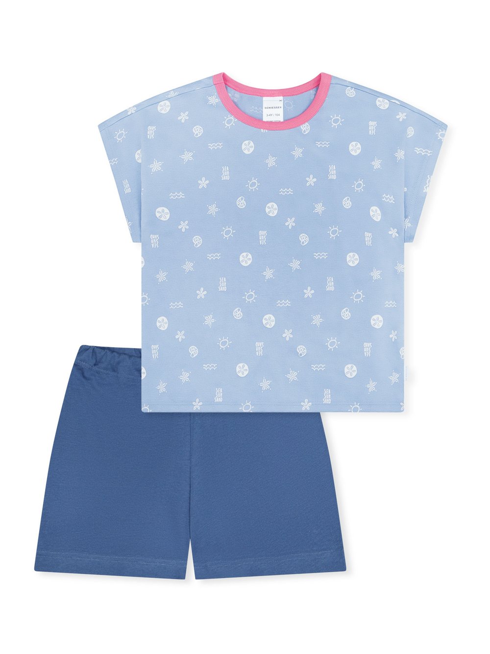 Schiesser Pyjama Mädchen hellblau, 140 Image