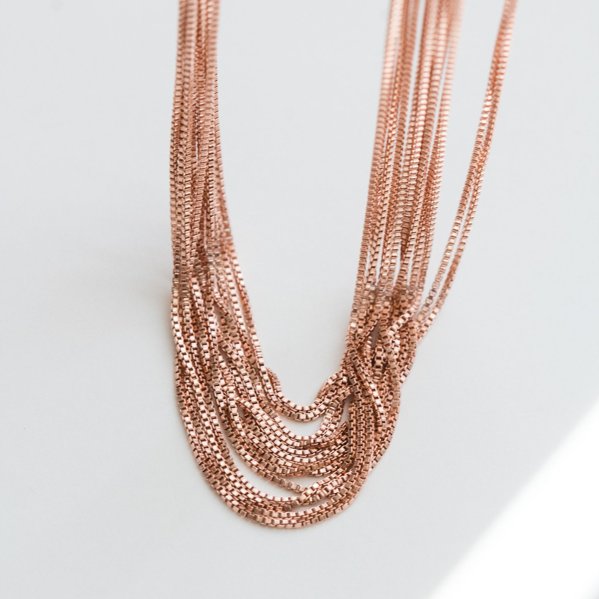 "Catena a maglie larghe da 16\", 18\" o 20\", riempita in oro rosa 14k, catena a maglie larghe, catena a maglie larghe, catena a maglie larghe, catena a m"